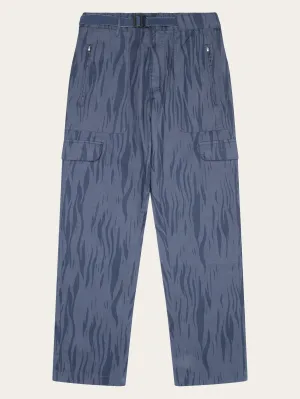 FLINT ripstop Northern Lights twill belt cargo pants - GOTS/Vegan - Blue Knowledge Cotton