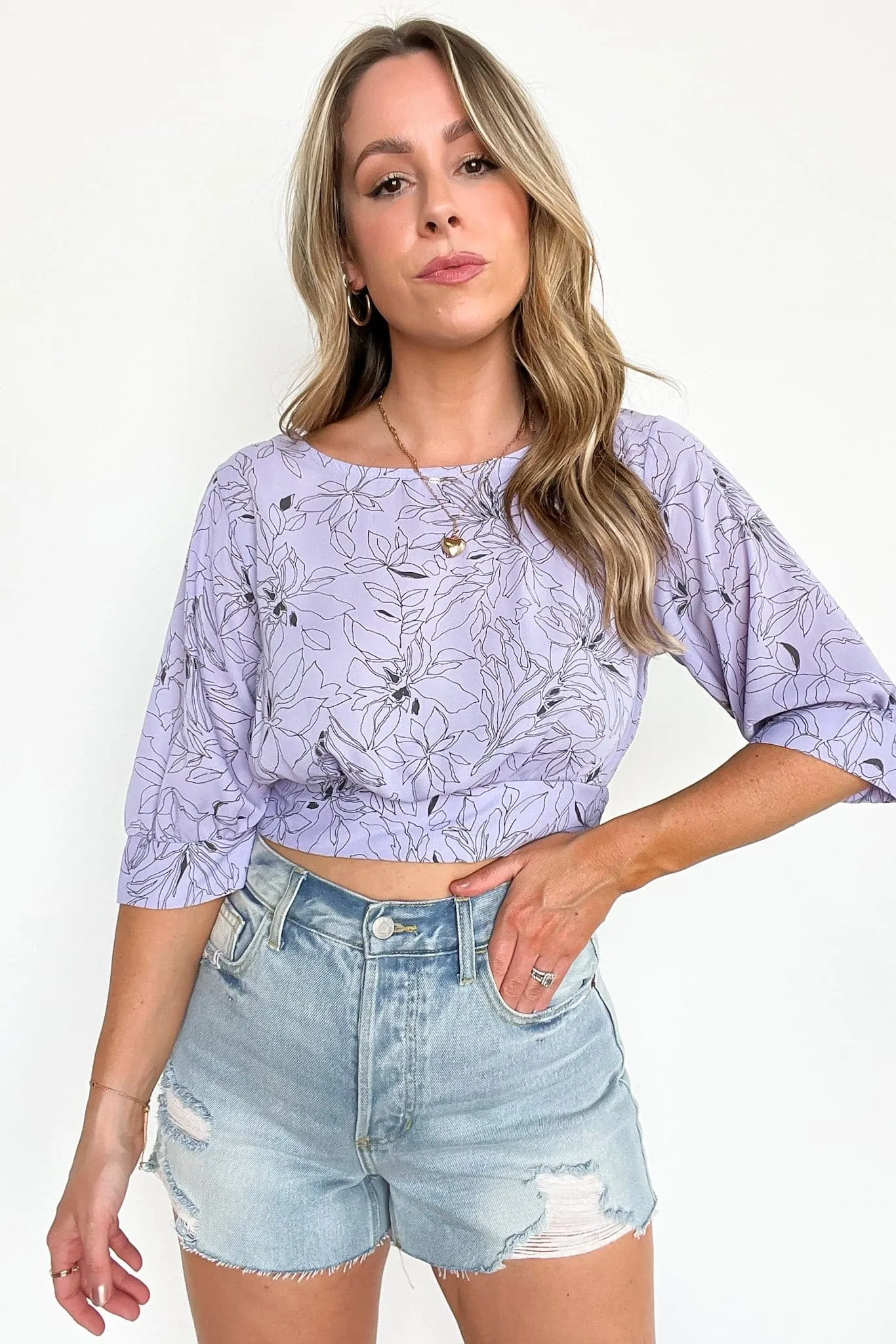 Forever Fanciful Floral Tie Back Top - FINAL SALE