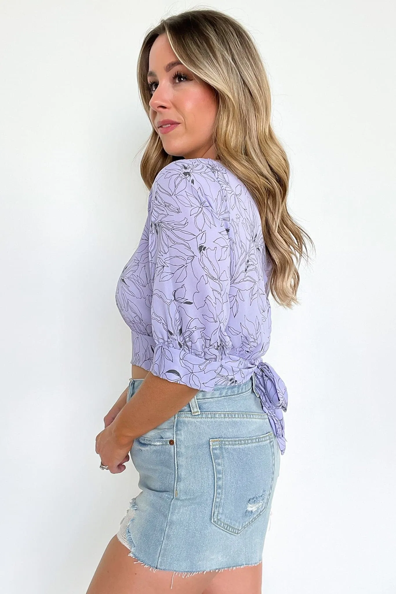 Forever Fanciful Floral Tie Back Top - FINAL SALE