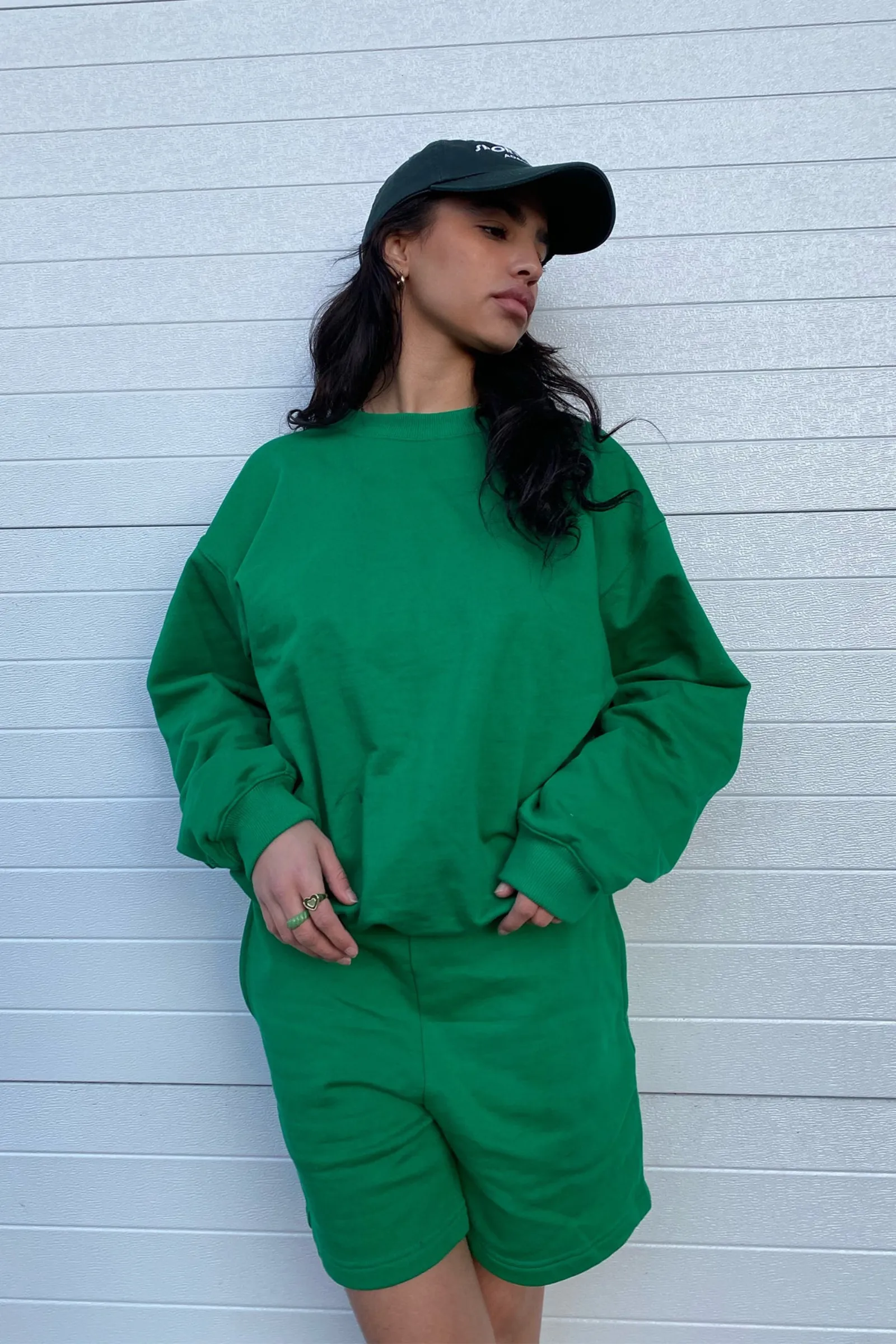 Frankie 100% Organic Cotton Sweatshorts - GREEN Frankie