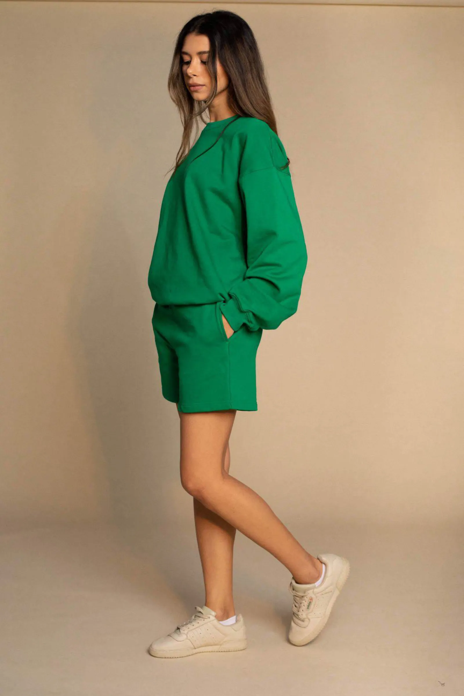 Frankie 100% Organic Cotton Sweatshorts - GREEN Frankie