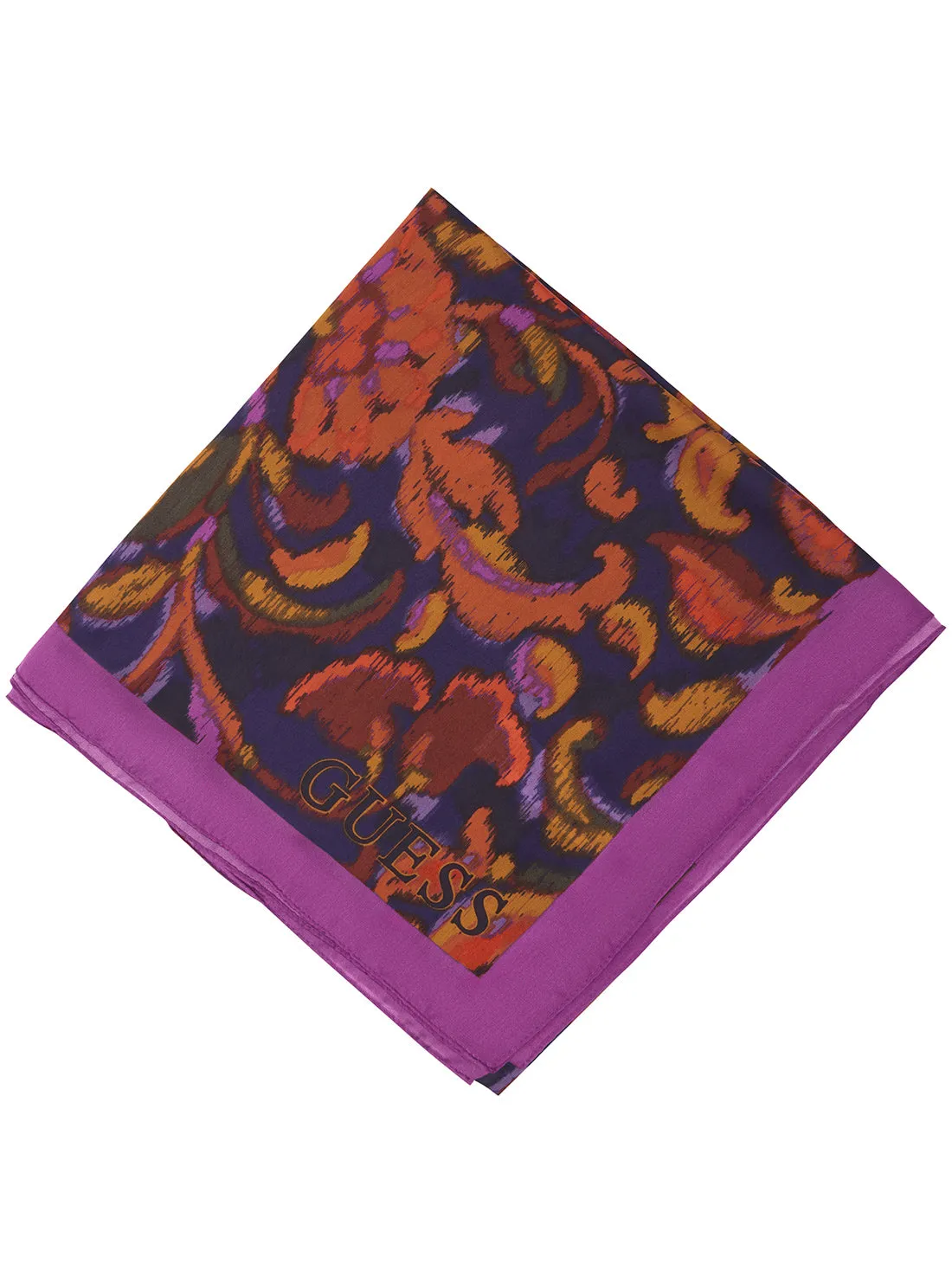 Fuchsia Floral Kefiah Scarf Guess