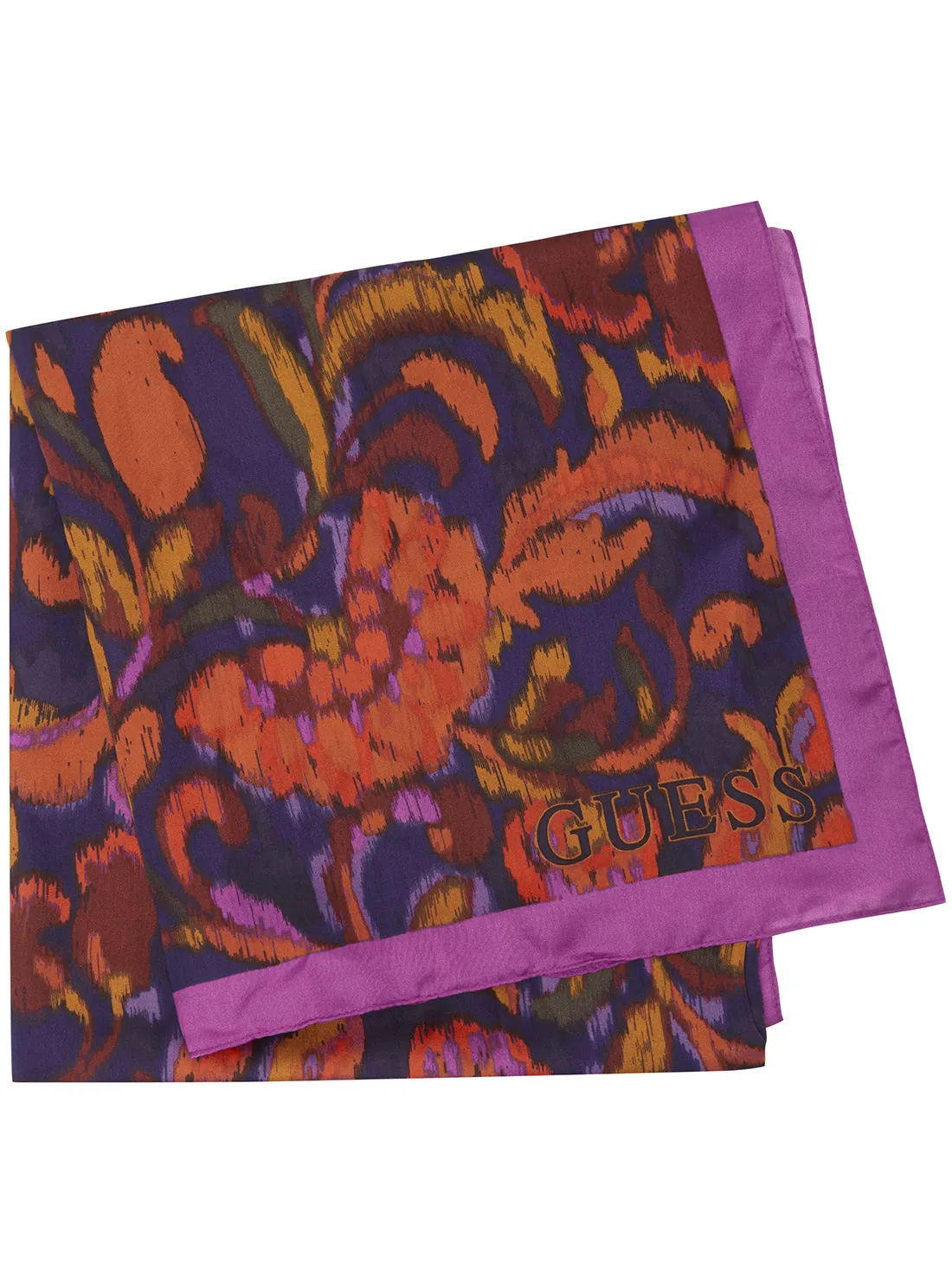 Fuchsia Floral Kefiah Scarf Guess