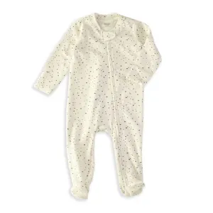 Girls' Pebble Printed Footie In Ecru