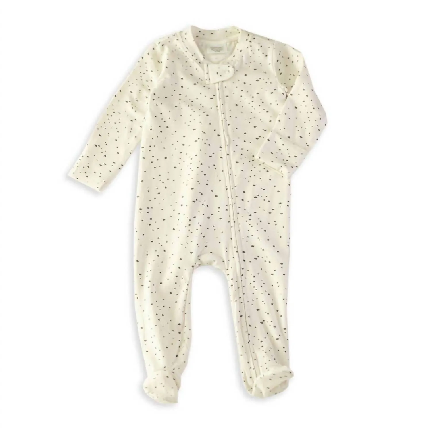 Girls' Pebble Printed Footie In Ecru