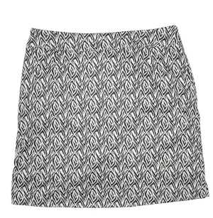 Greg Norman Black & White Animal Print Pull-on Golf Skort Size M MSP$79