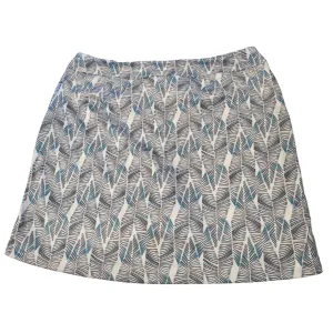 Greg Norman Play Dry Multicolored Palm Printed White Golf Skort Size L MSP$79