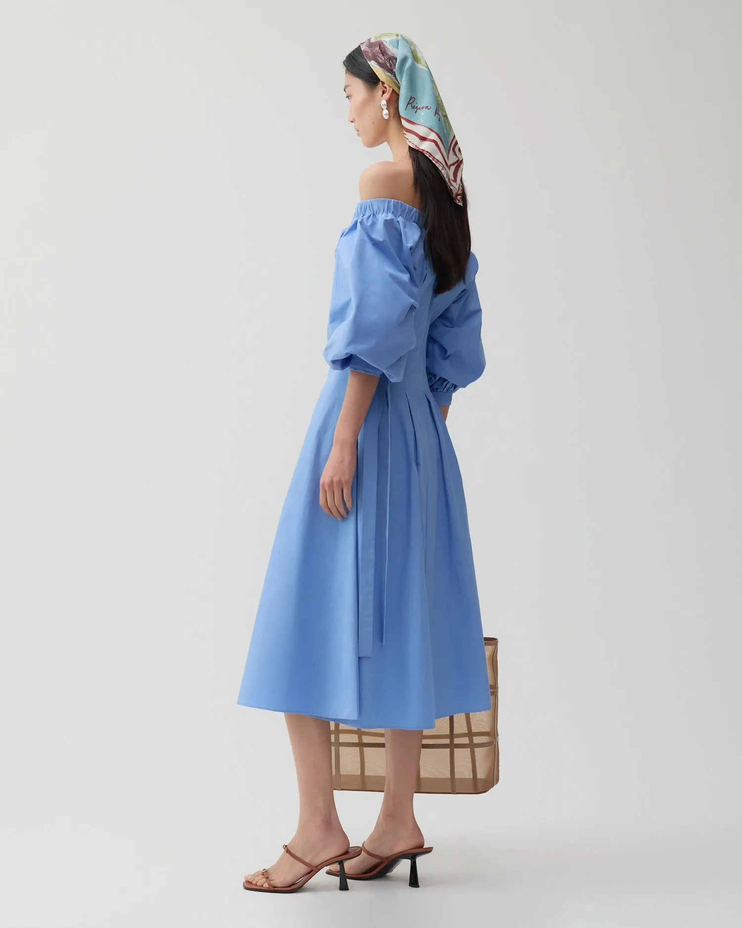 Greta Dress Organic Cotton Blue