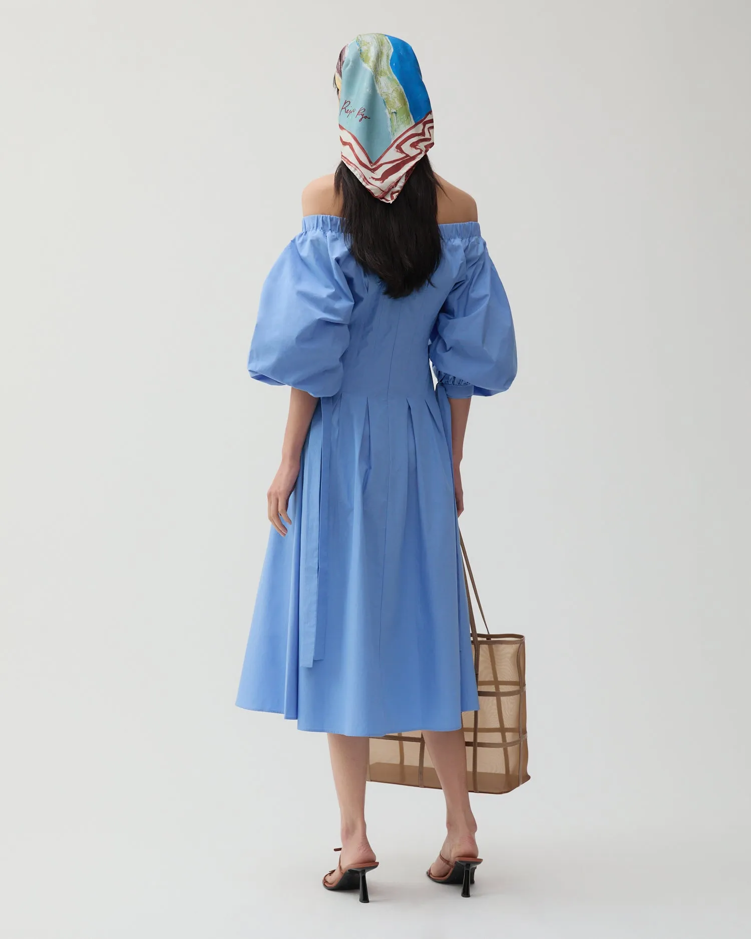 Greta Dress Organic Cotton Blue