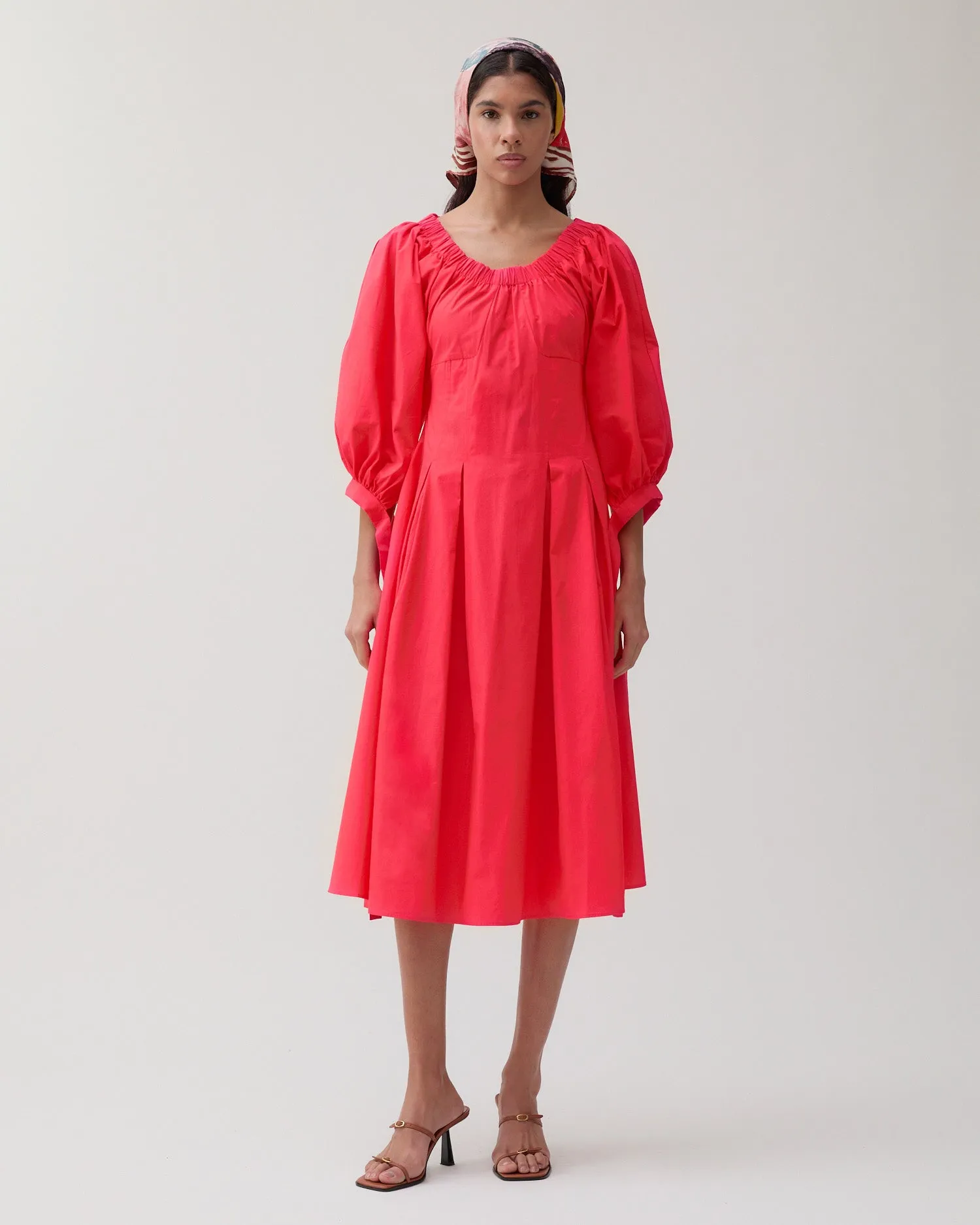 Greta Dress Organic Cotton Red