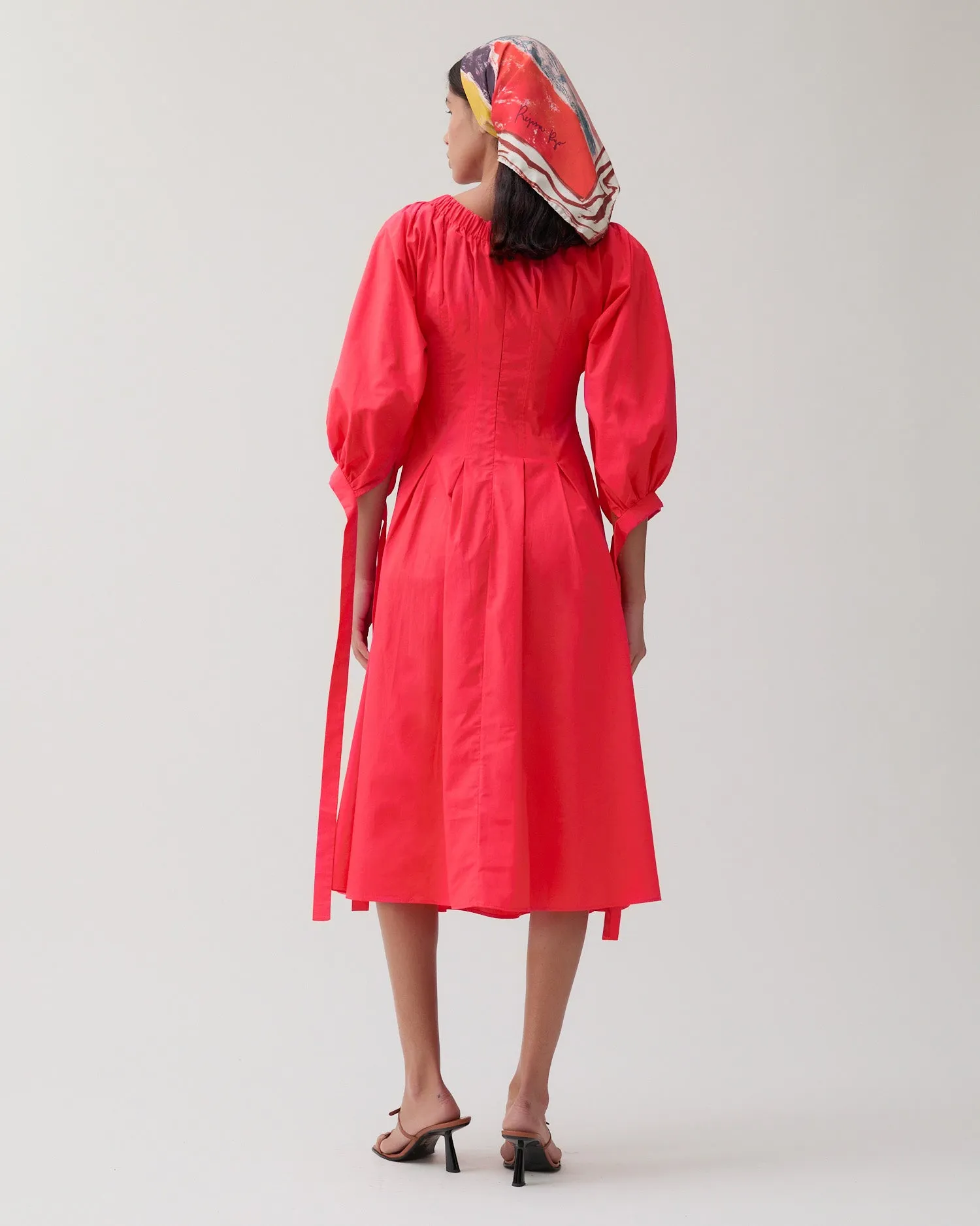 Greta Dress Organic Cotton Red