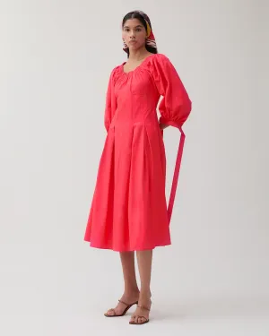 Greta Dress Organic Cotton Red
