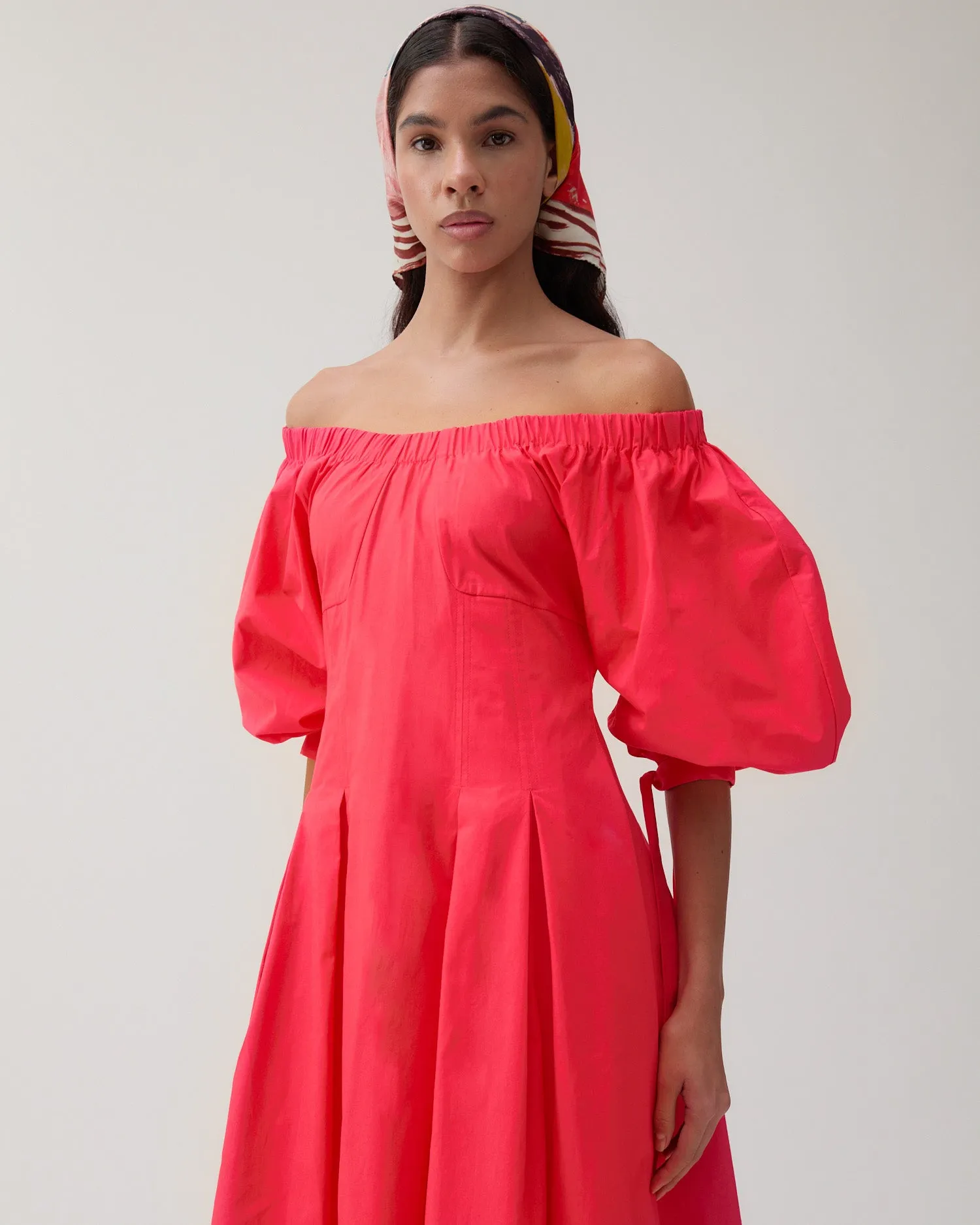 Greta Dress Organic Cotton Red