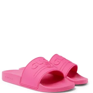 Gucci Pink Rubber Sliders