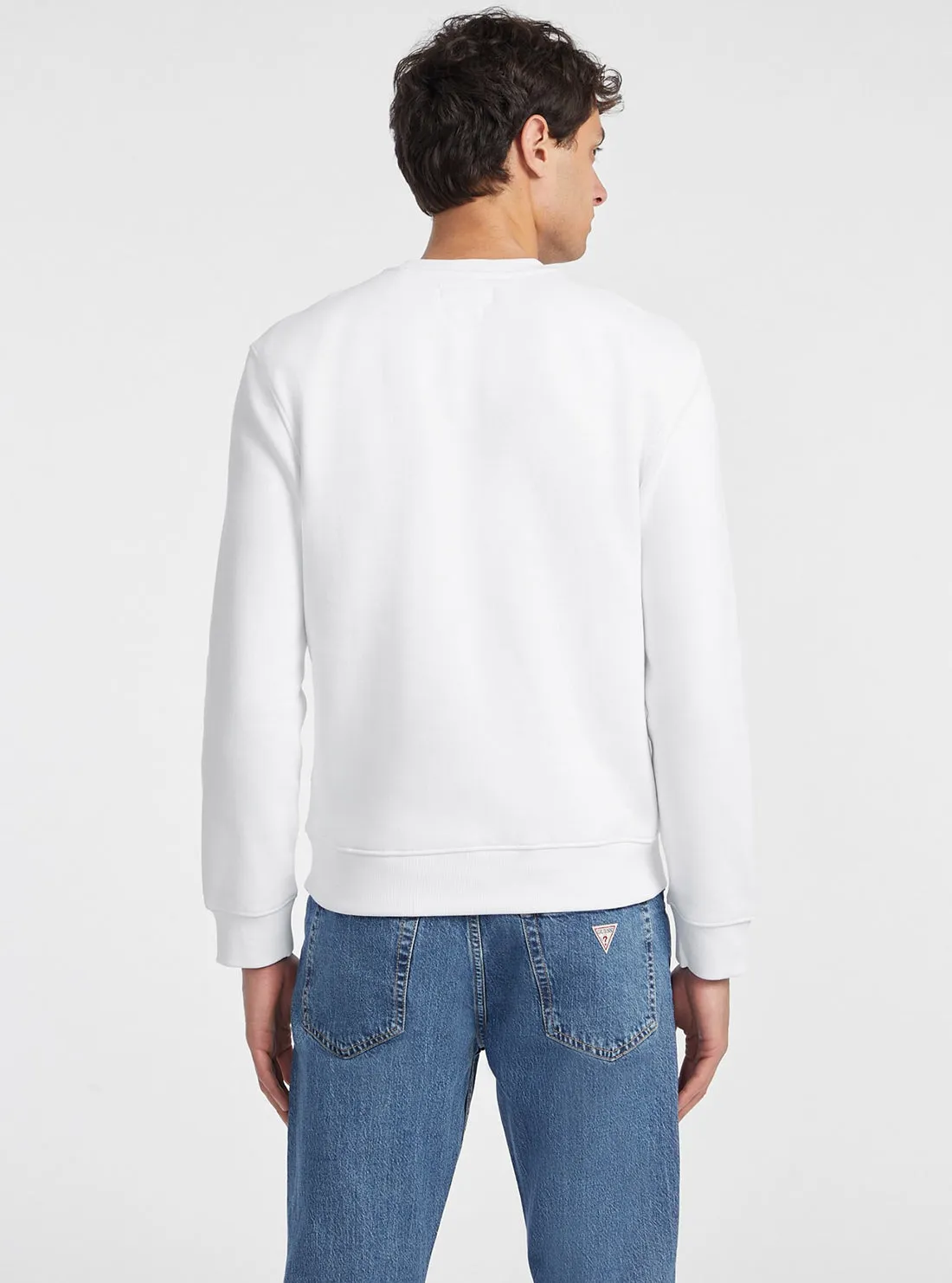 Guess Jeans White Logo Jumper Guess