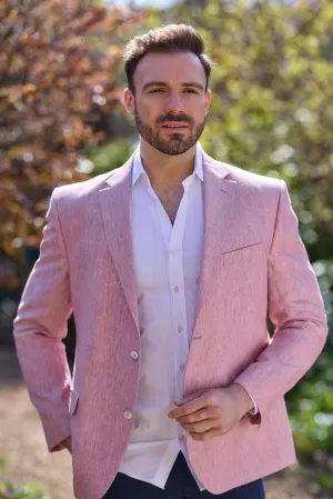 Gun Hill Mens Mugello linen Jacket - Pink