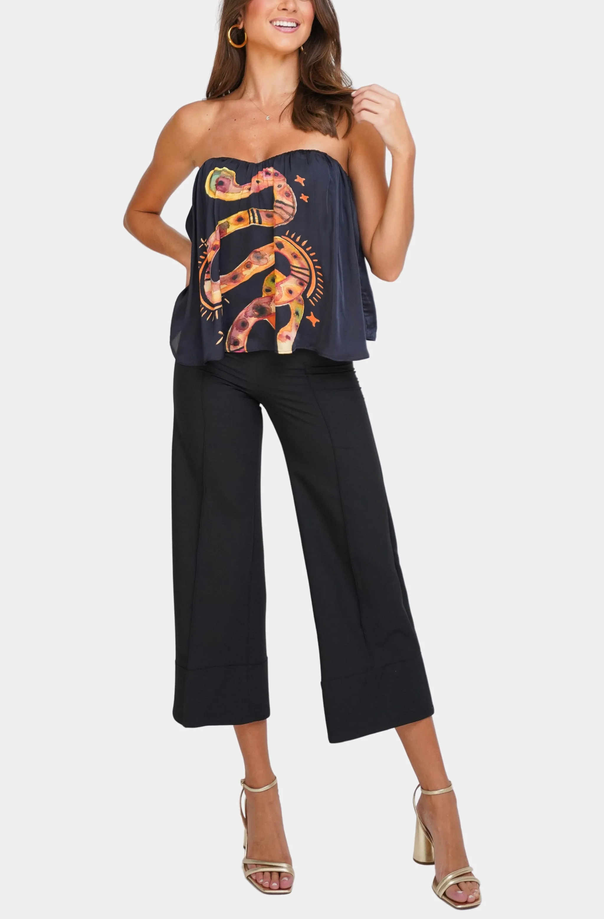 Hemline Exclusive Charmer Scarf Top