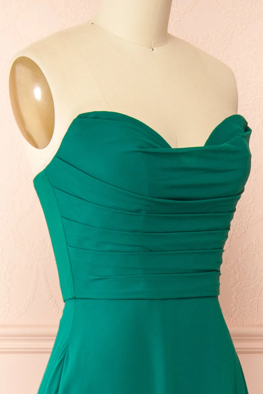 Janie Green | Chiffon Maxi Dress w/ Neck Scarf