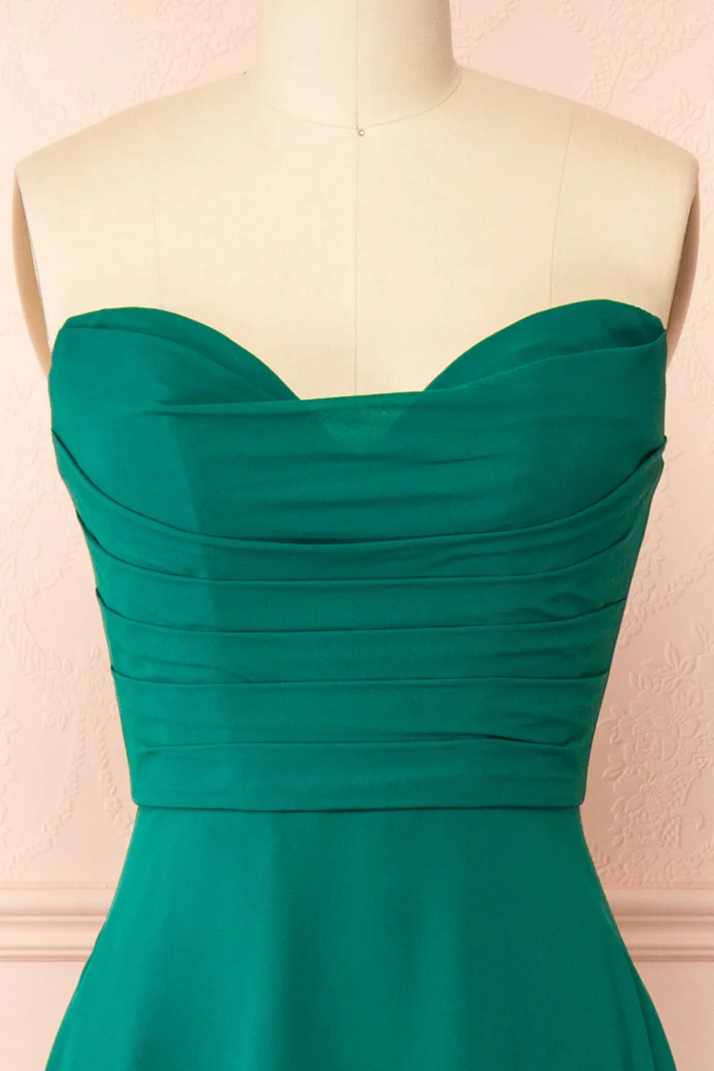 Janie Green | Chiffon Maxi Dress w/ Neck Scarf