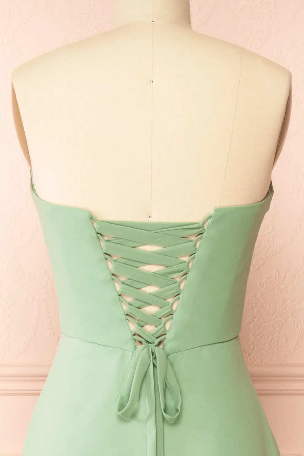 Janie Mint | Chiffon Maxi Dress w/ Neck Scarf