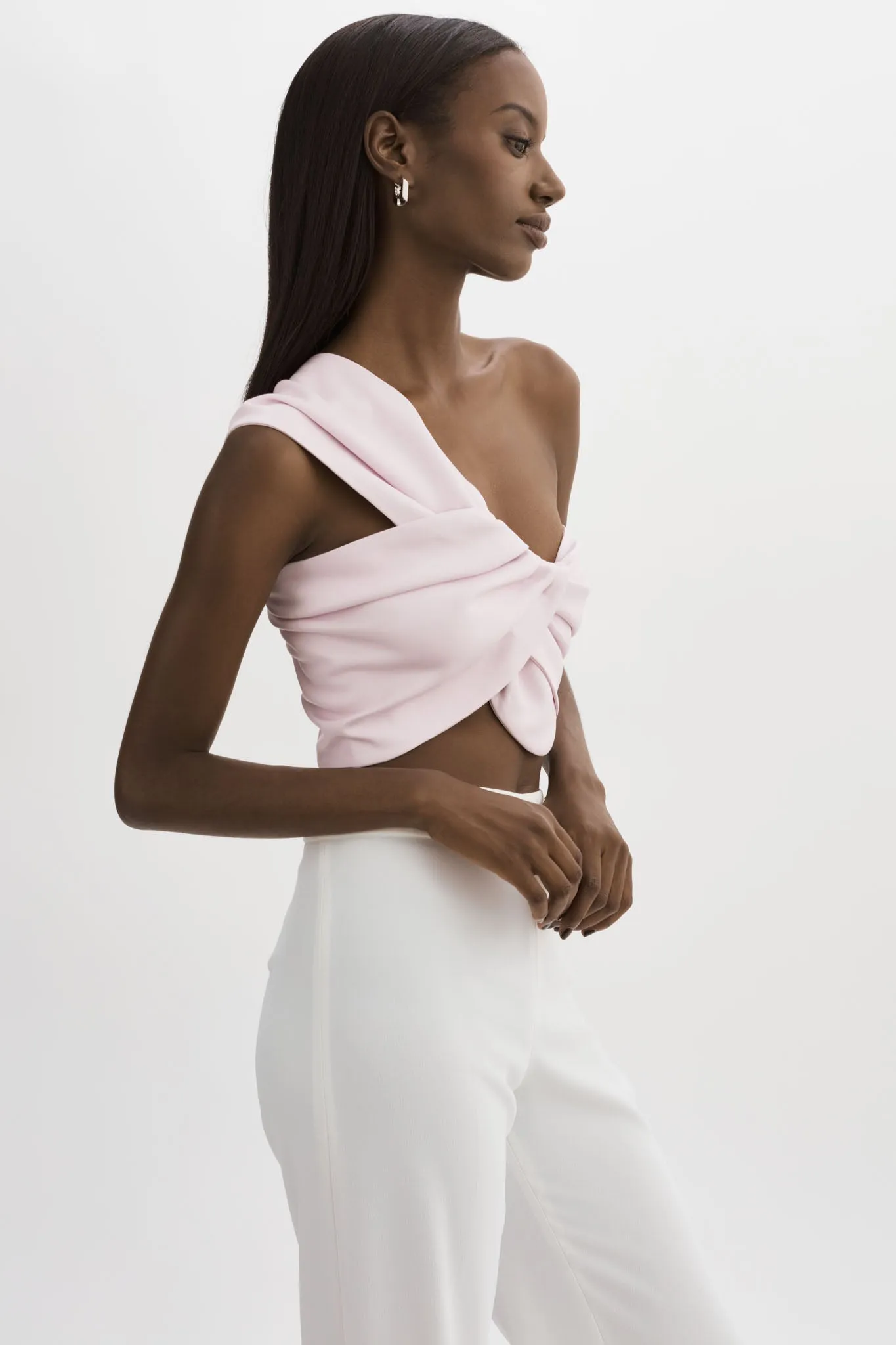 JOLIE | Faux Leather One Shoulder Top