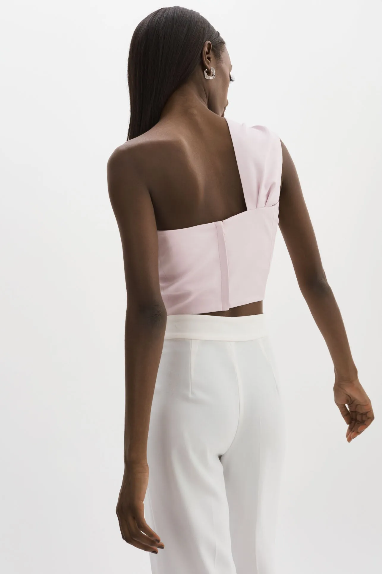 JOLIE | Faux Leather One Shoulder Top