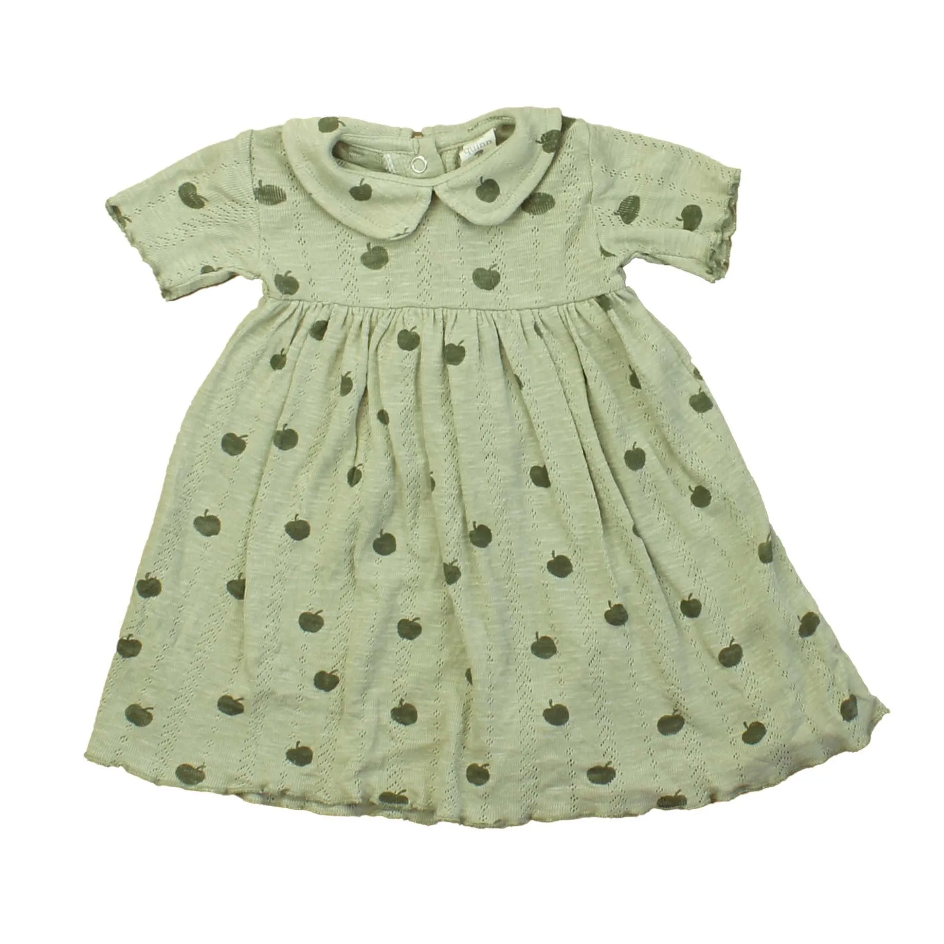 Kate Quinn Organics Girls Green | Apples Dress