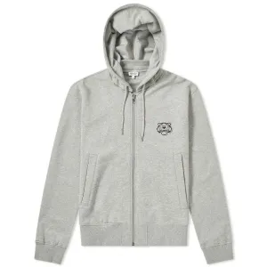 Kenzo Grey Logo Zip Up Hoodie