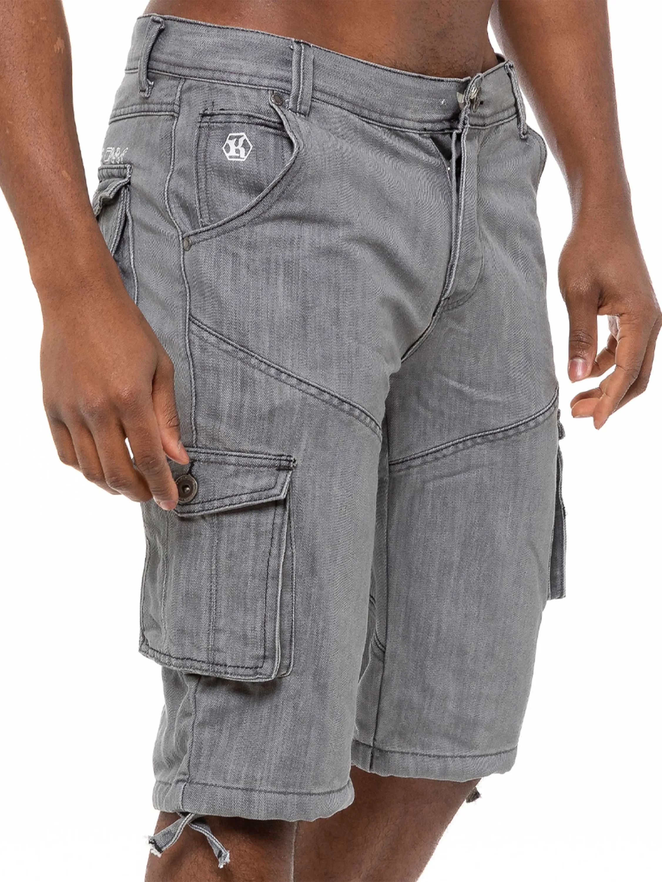 Kruze | Mens Cargo Denim Shorts