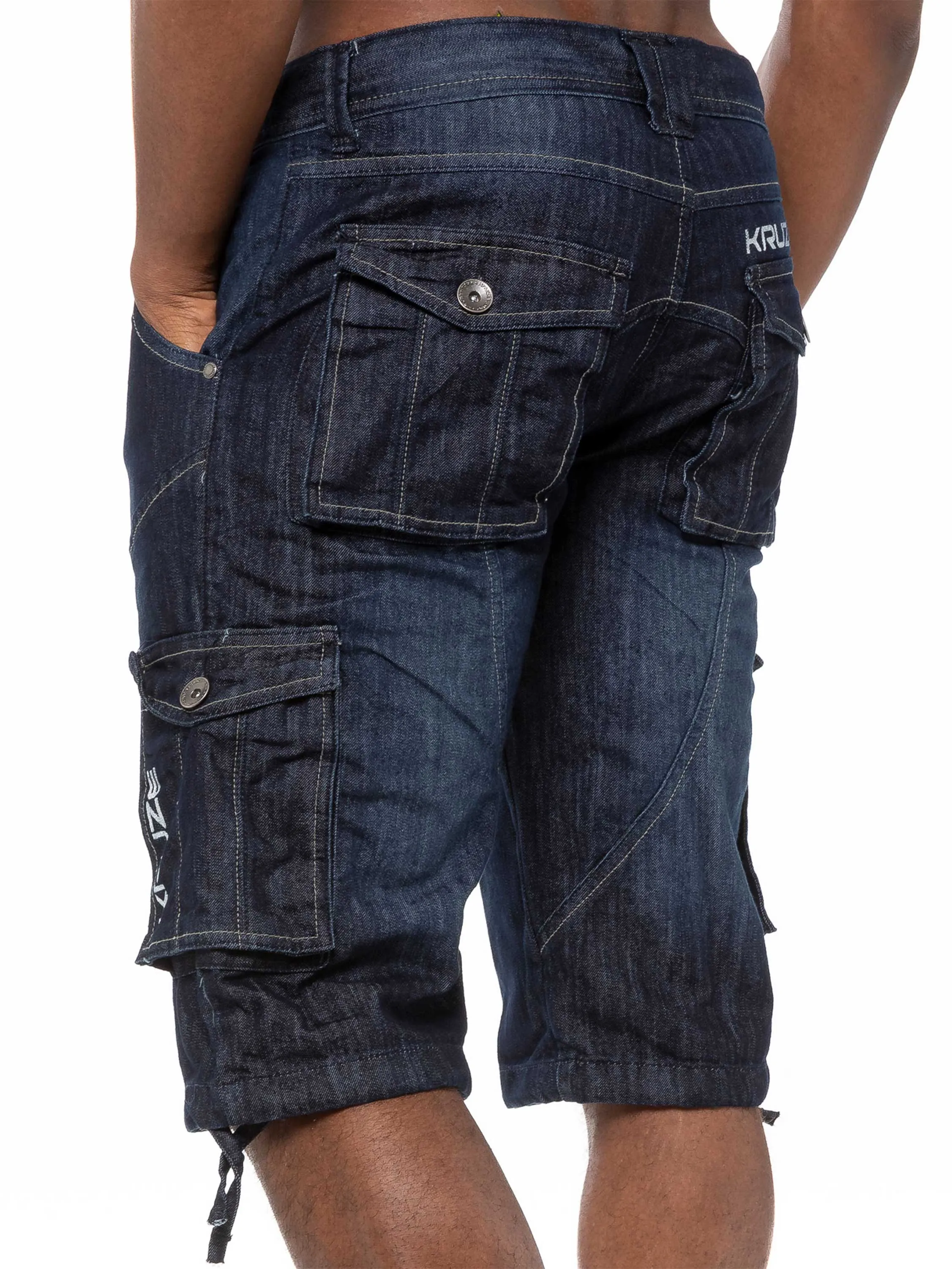 Kruze | Mens Cargo Denim Shorts