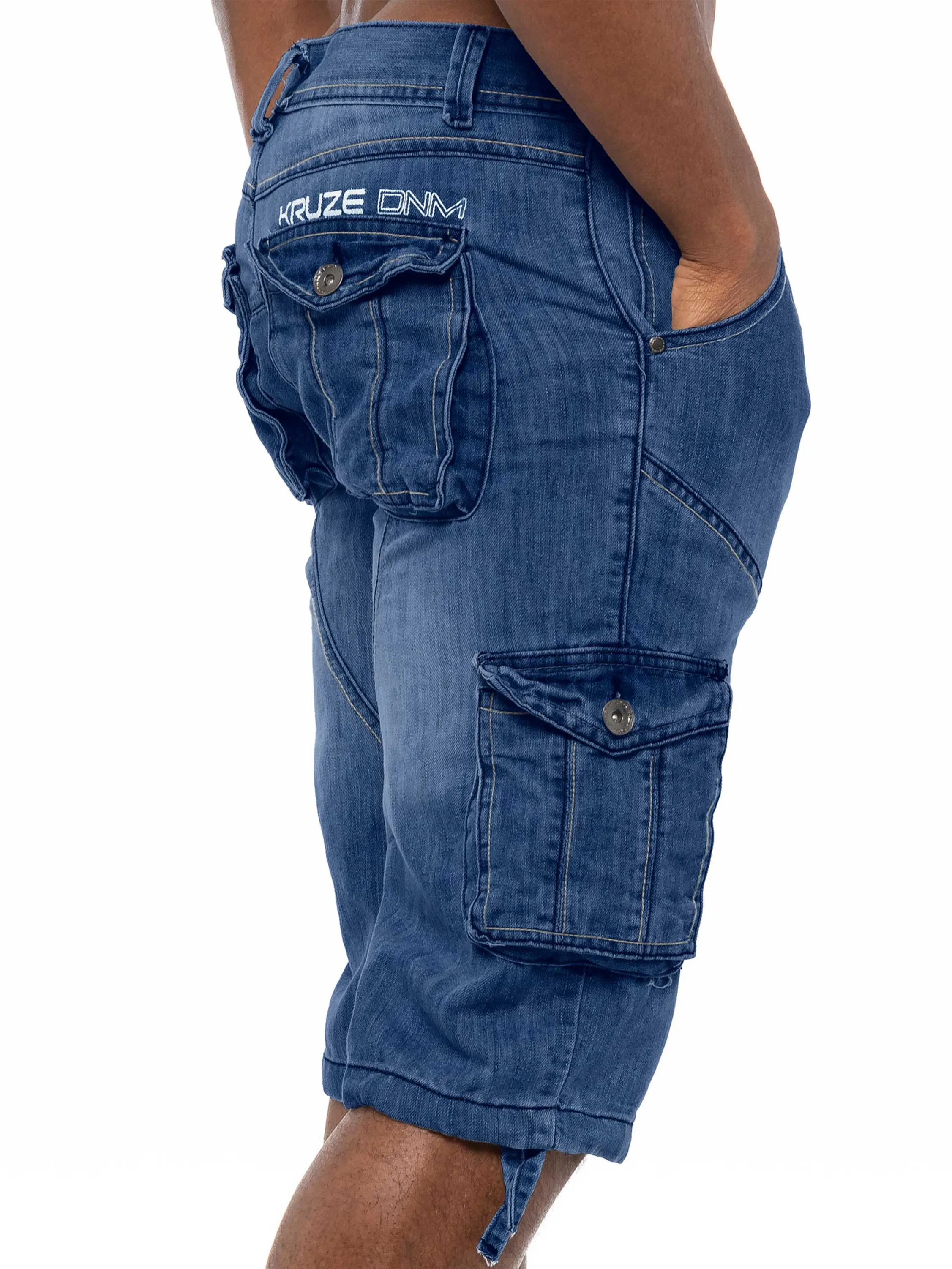 Kruze | Mens Cargo Denim Shorts