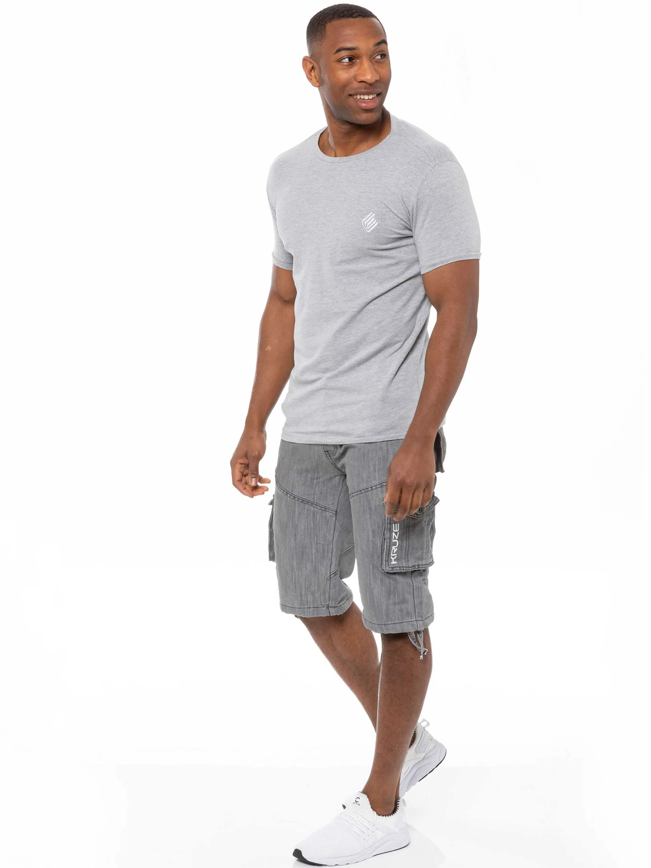 Kruze | Mens Cargo Denim Shorts