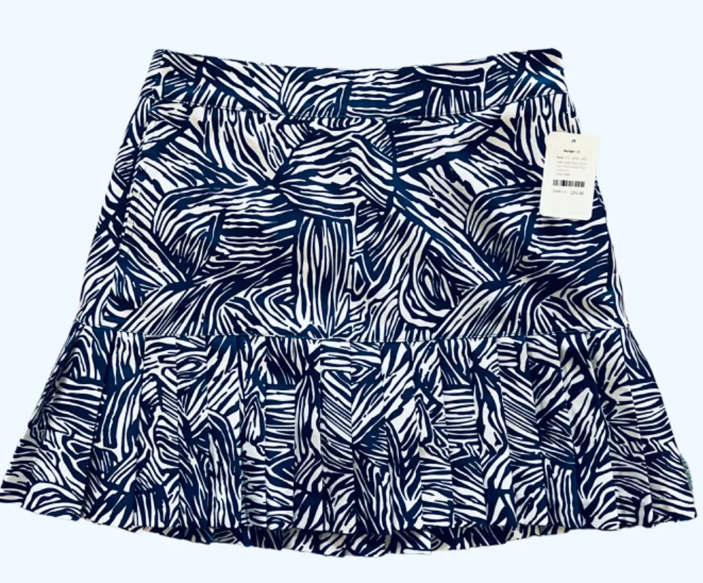 Lady Hagen Blue Zebra Print Pleated Skort Size 2 MSP$55