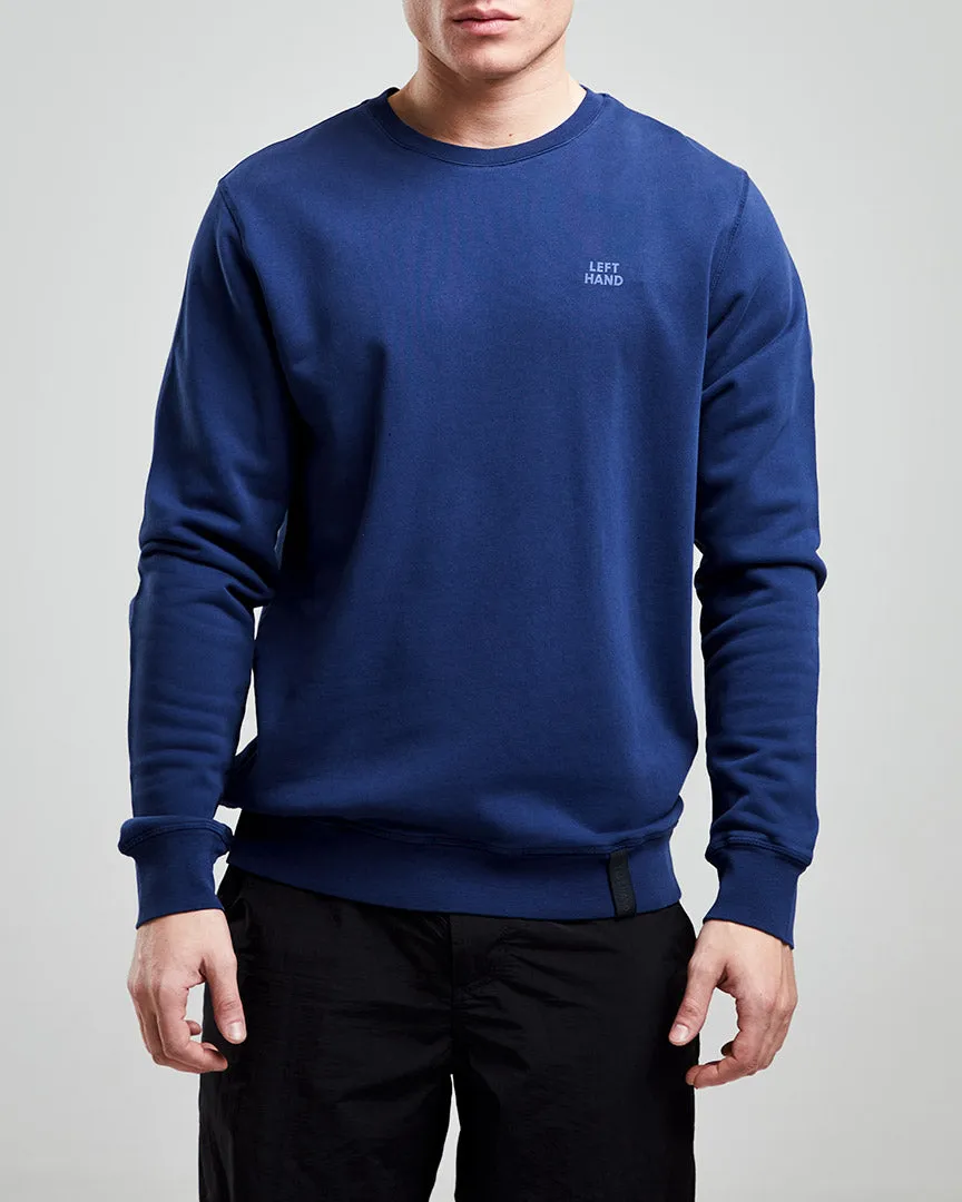 Left Hand Crew Sweatshirt Navy