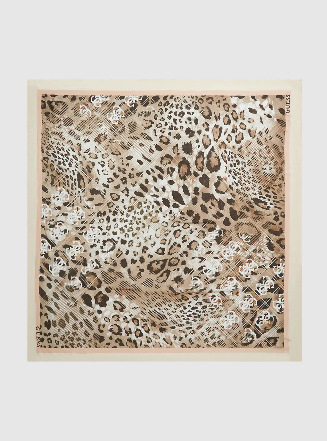 Leopard Print Foulard Scarf Guess