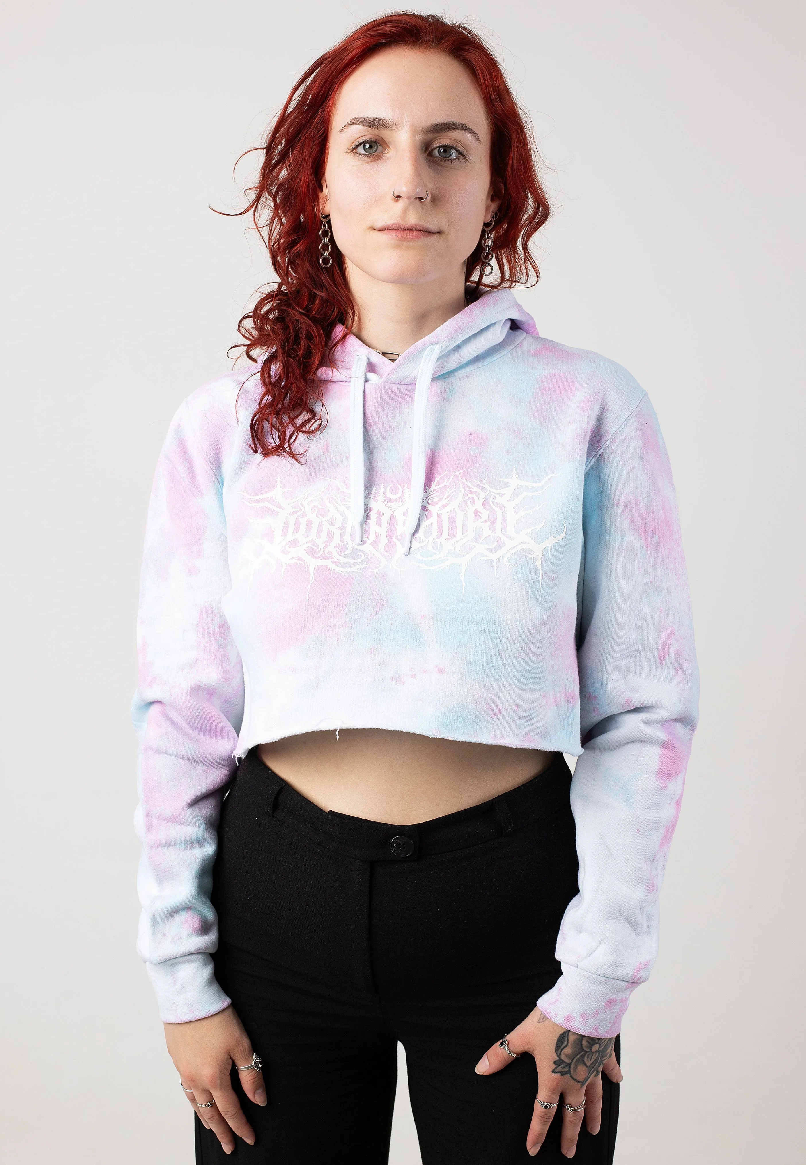 Lorna Shore - Logo Tie Dy Crop - Hoodie