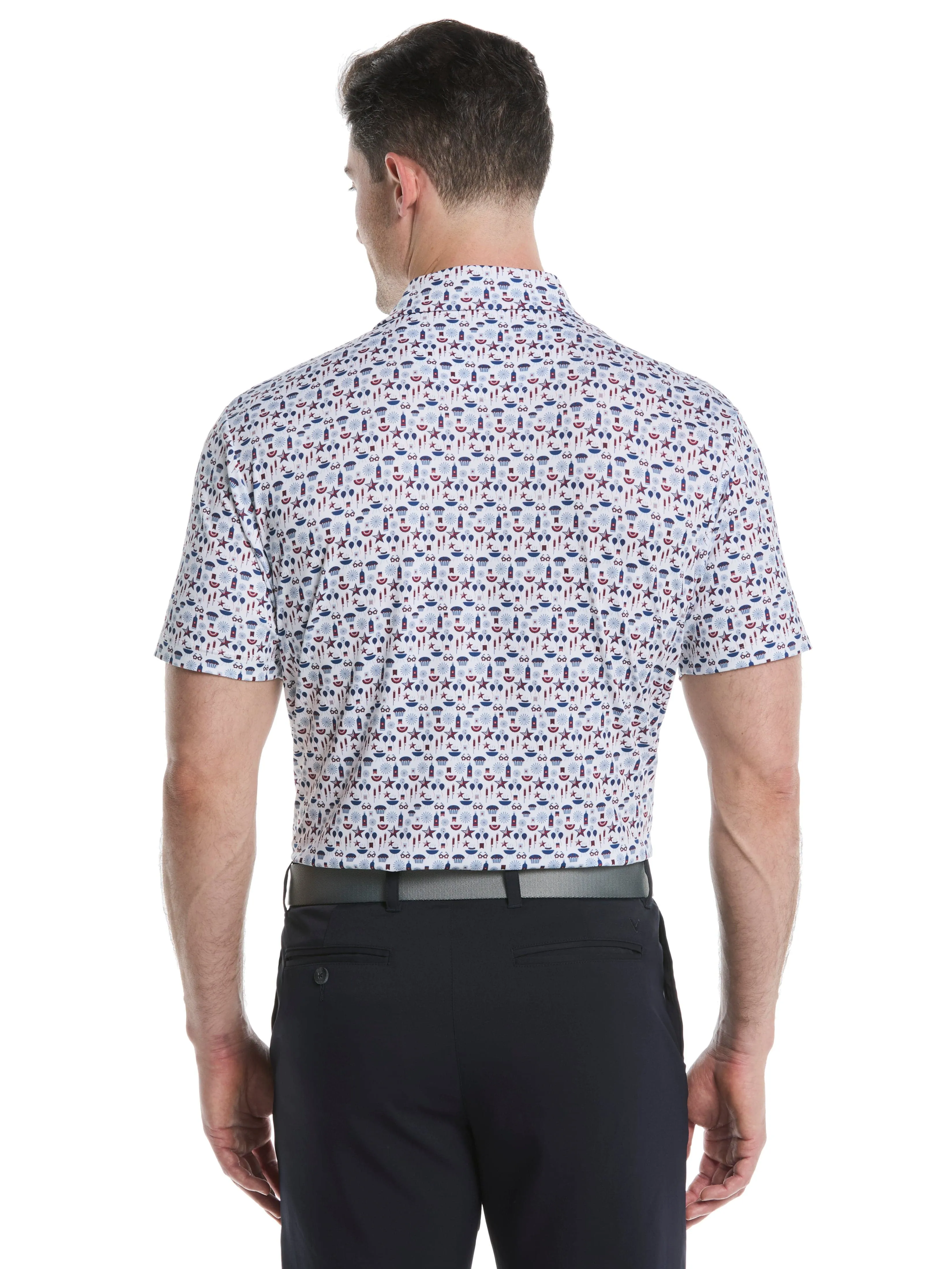 Mens Americana Print Polo Callaway Apparel