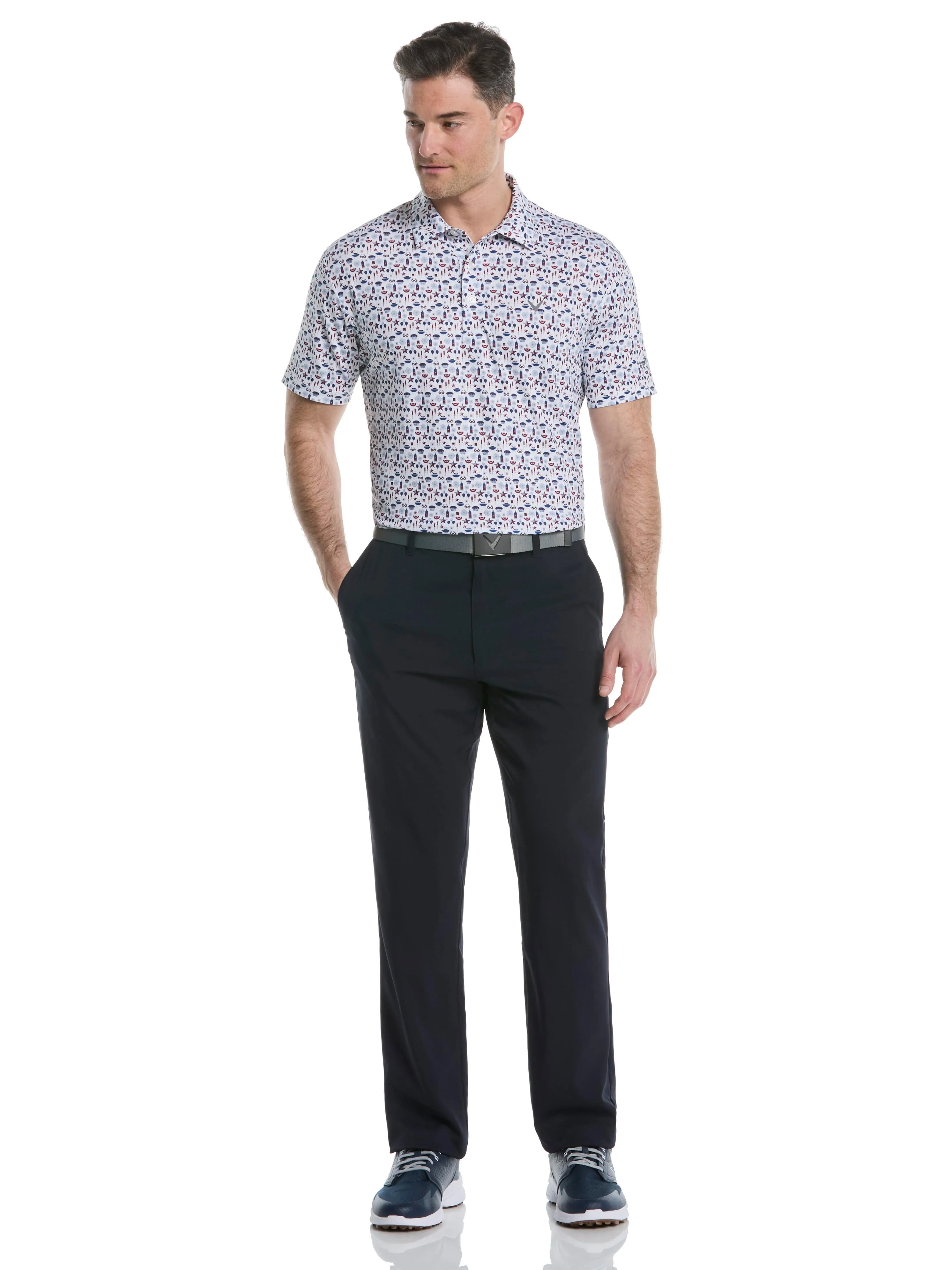 Mens Americana Print Polo Callaway Apparel