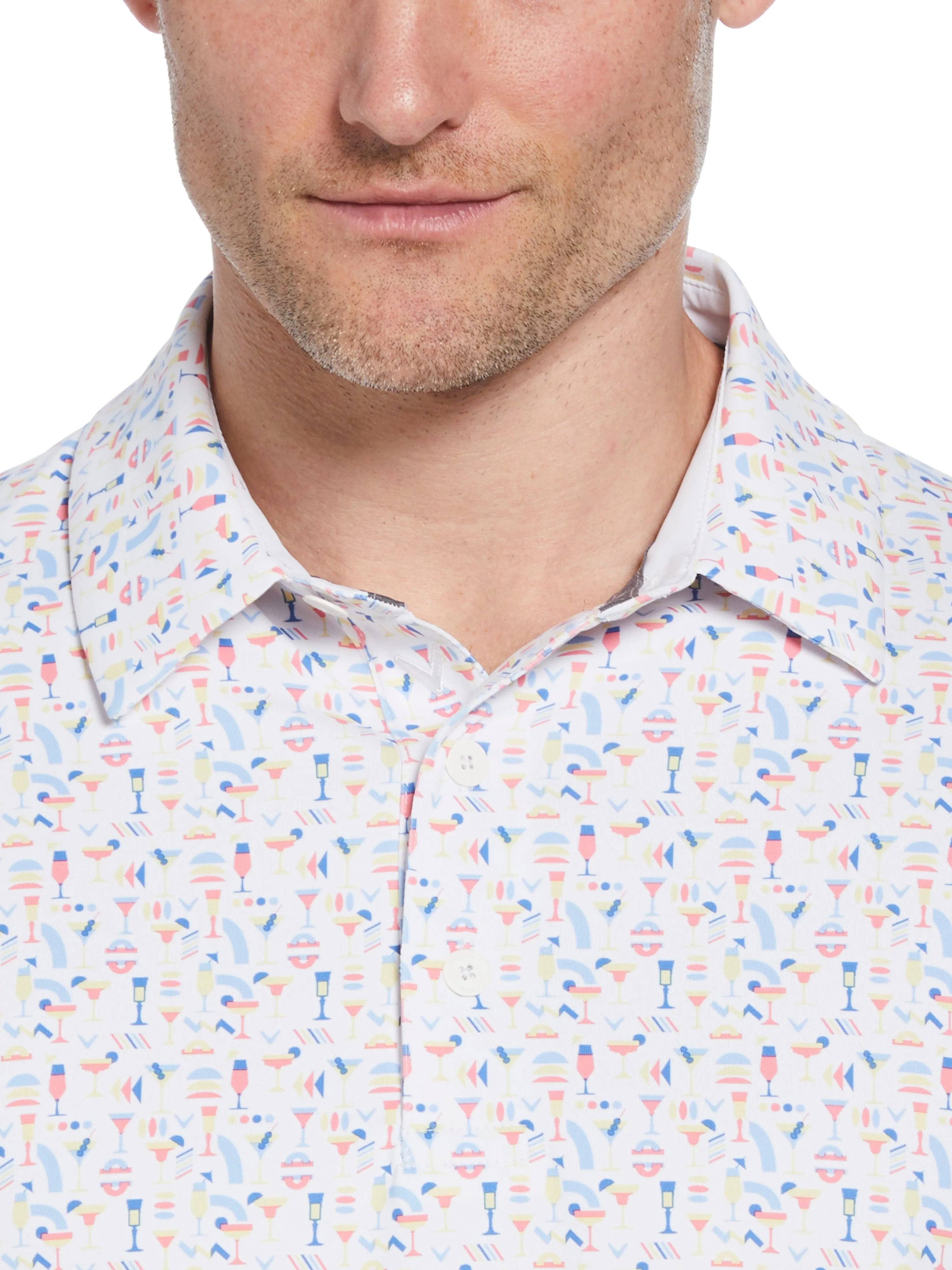 Mens Cocktail Print Polo Callaway Apparel