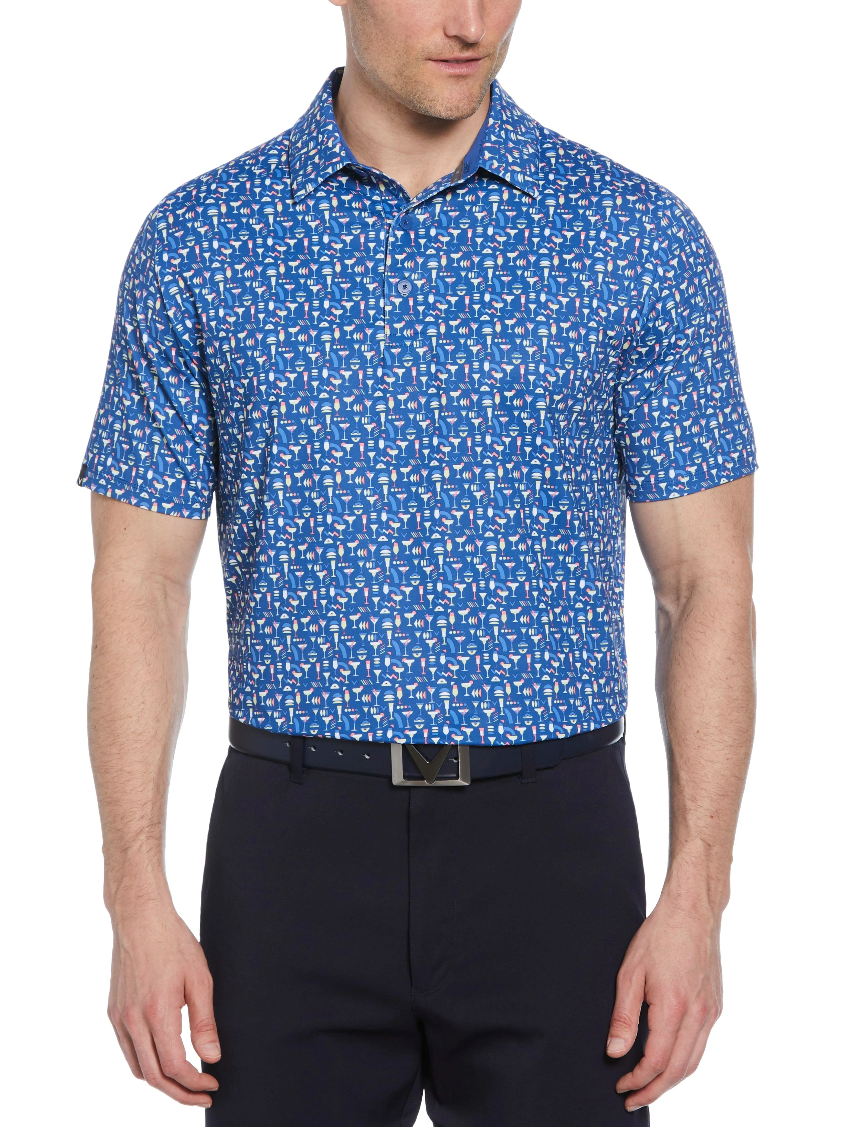 Mens Cocktail Print Polo Callaway Apparel