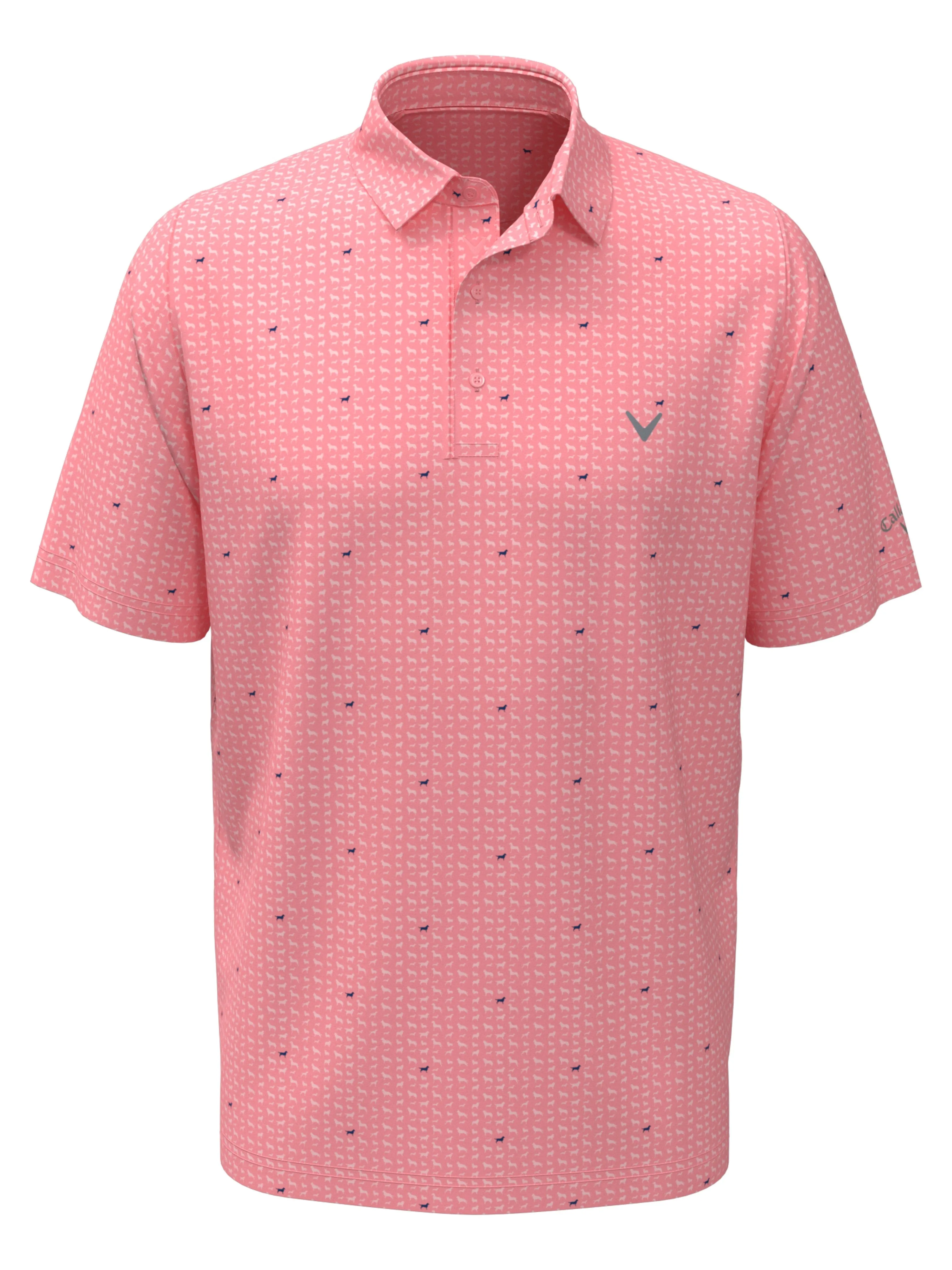 Mens Doggy Print Polo Callaway Apparel