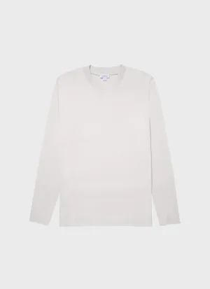 Men's Long Sleeve Heavyweight T-shirt in Putty Sunspel