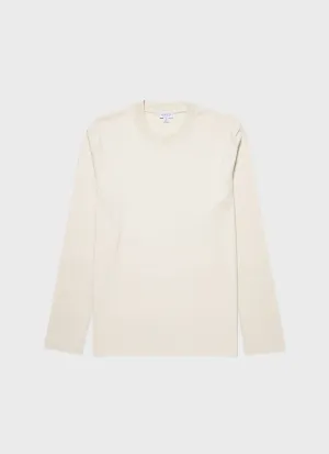 Men's Long Sleeve Heavyweight T-shirt in Undyed Sunspel