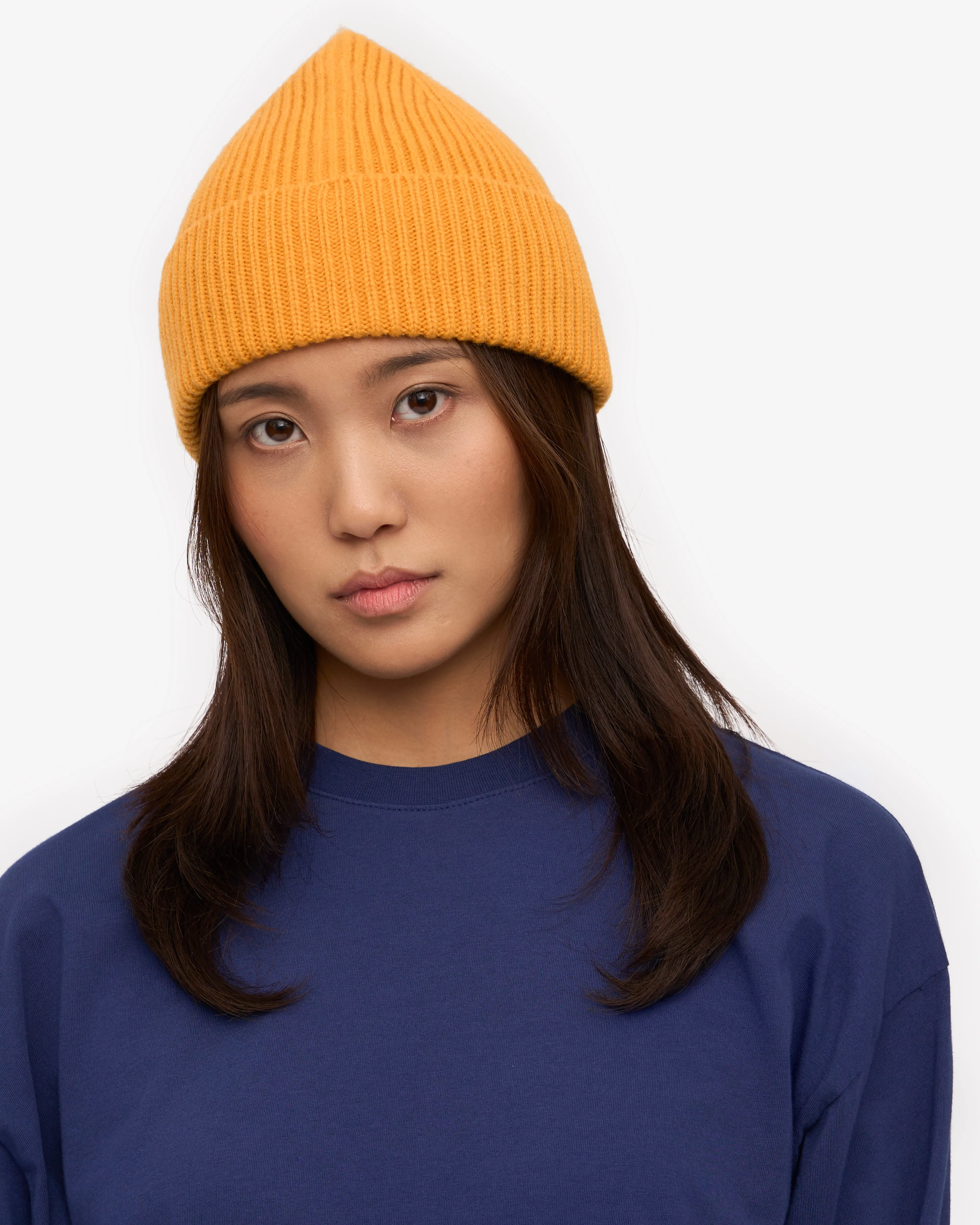 Merino Wool Beanie - Burned Yellow