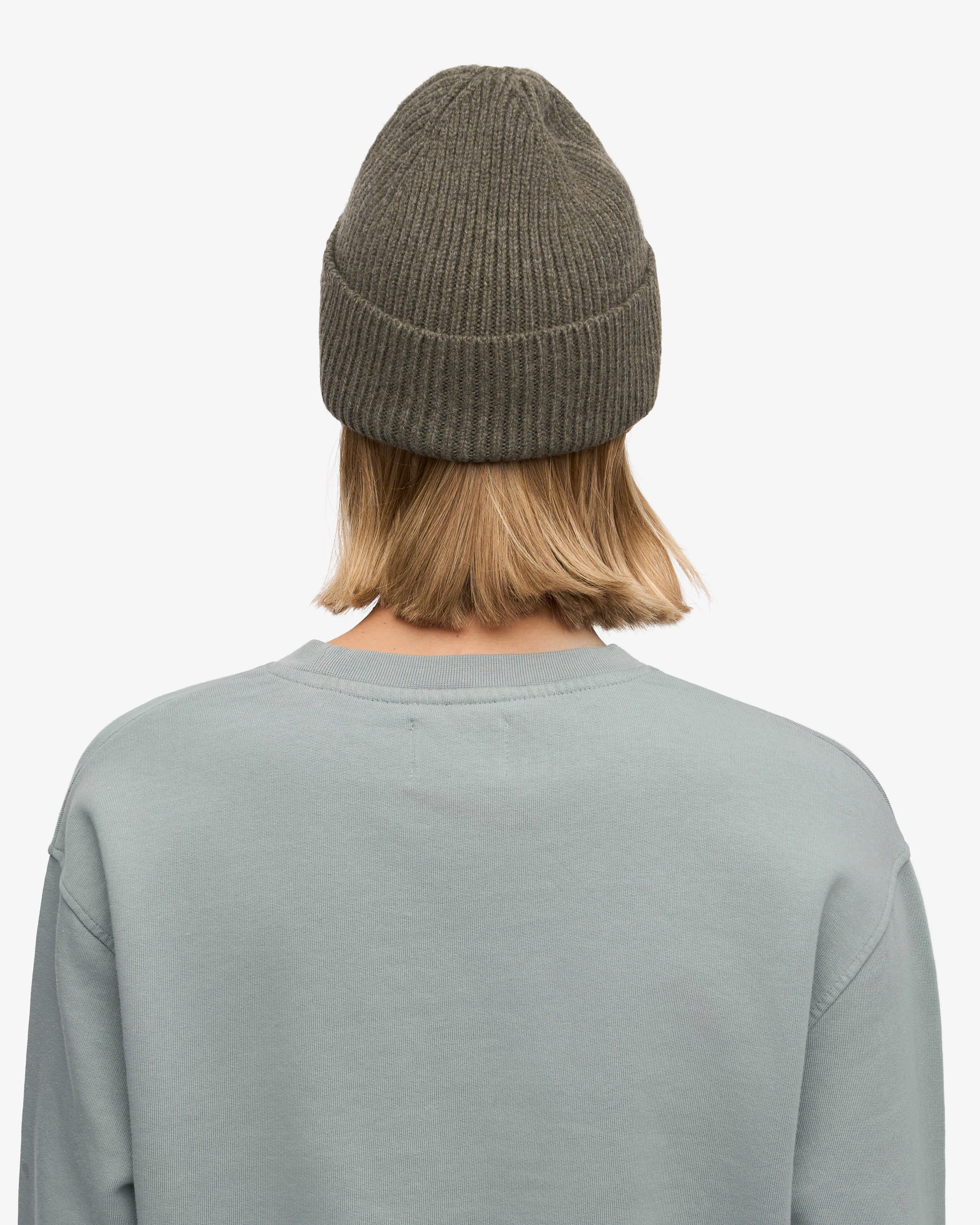 Merino Wool Beanie - Dusty Olive