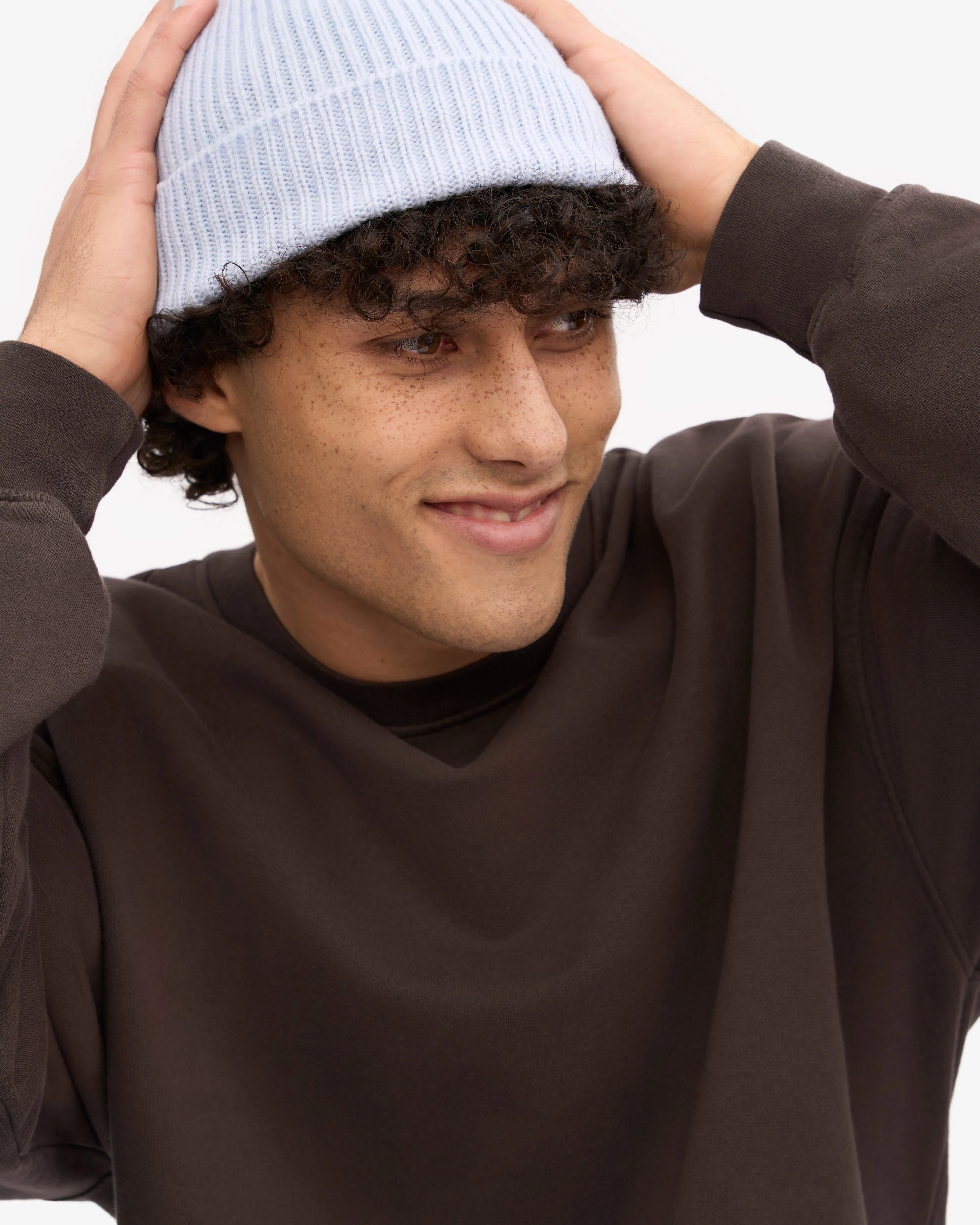 Merino Wool Beanie - Polar Blue
