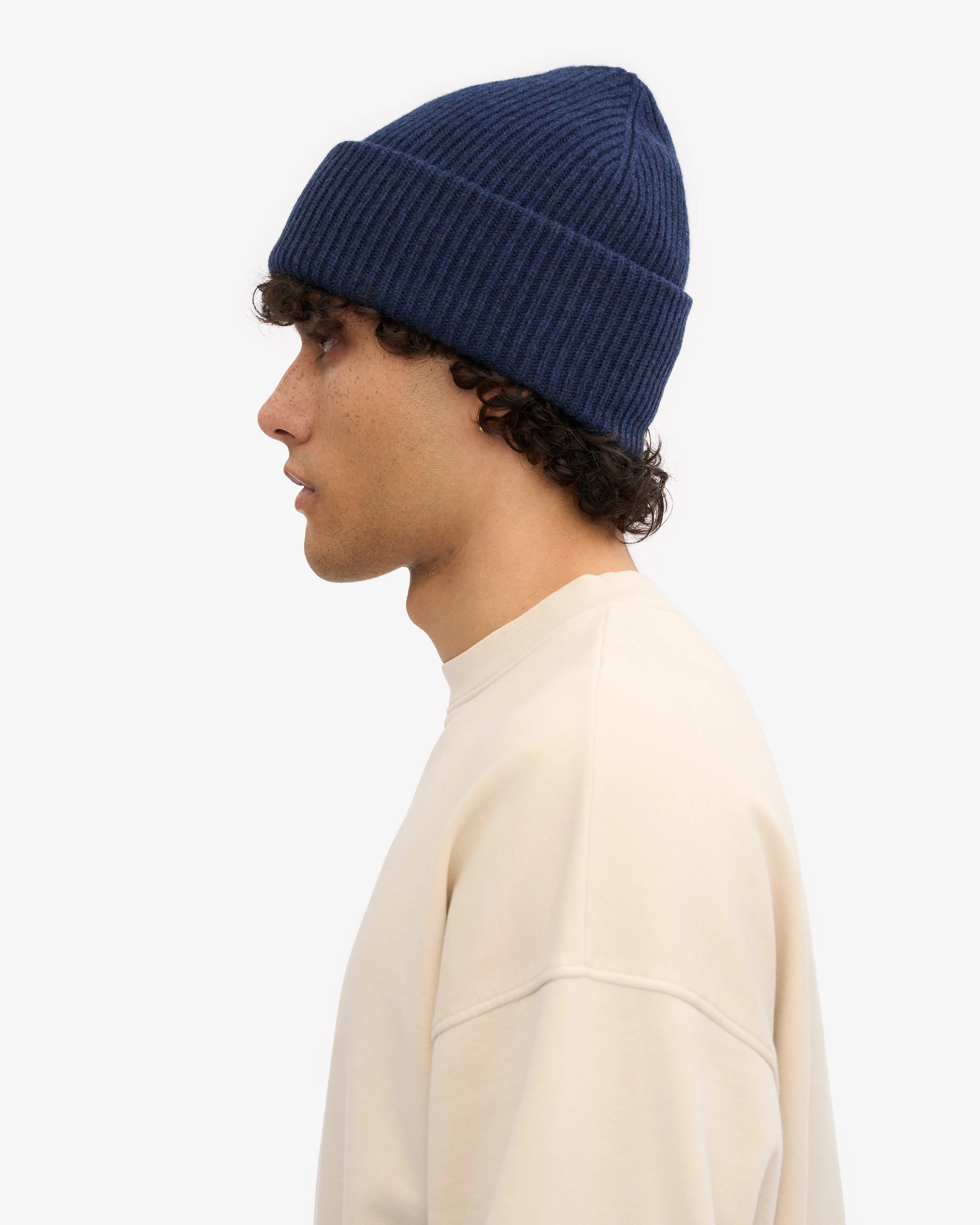 Merino Wool Hat - Marine Blue