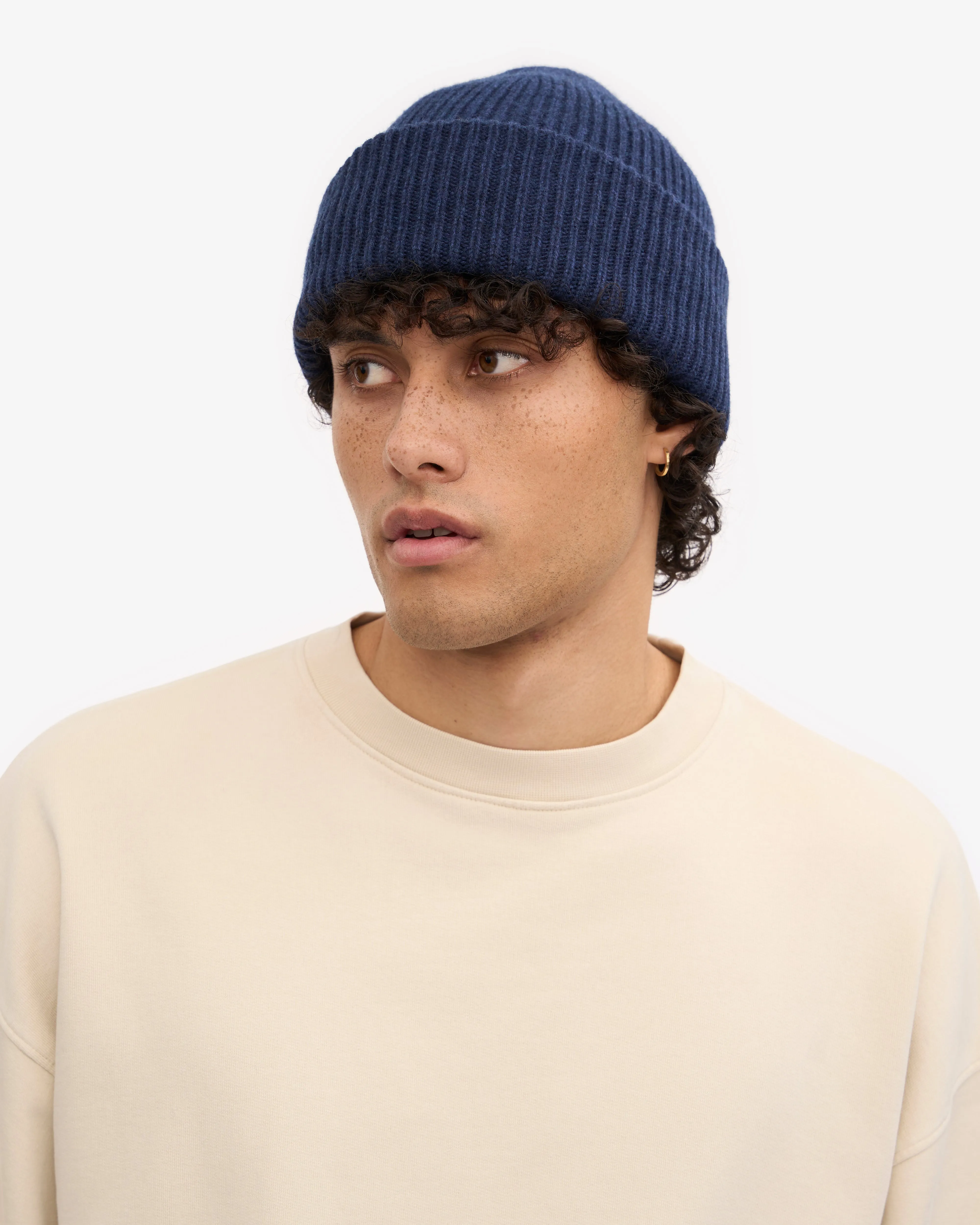 Merino Wool Hat - Marine Blue