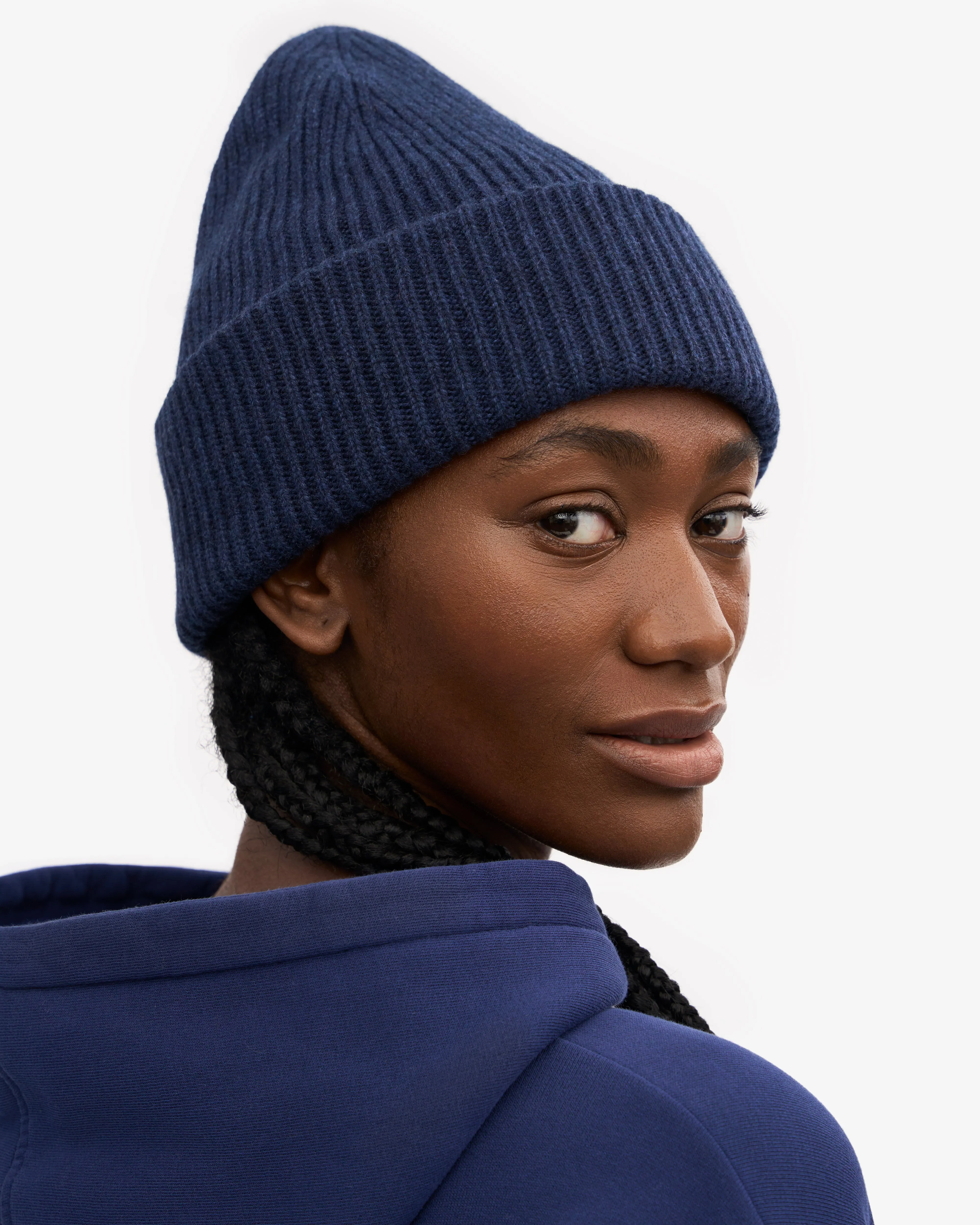 Merino Wool Hat - Marine Blue