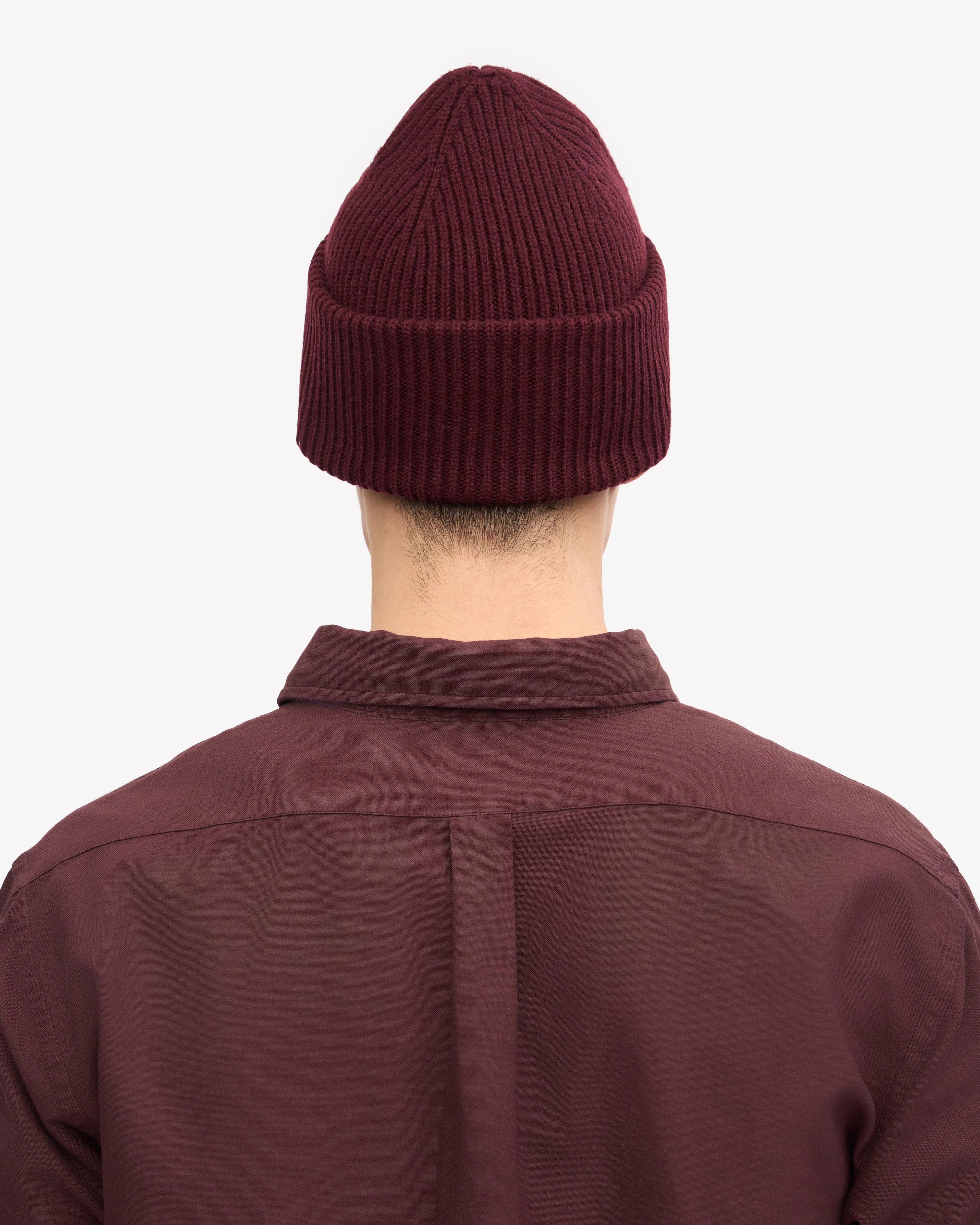 Merino Wool Hat - Oxblood Red